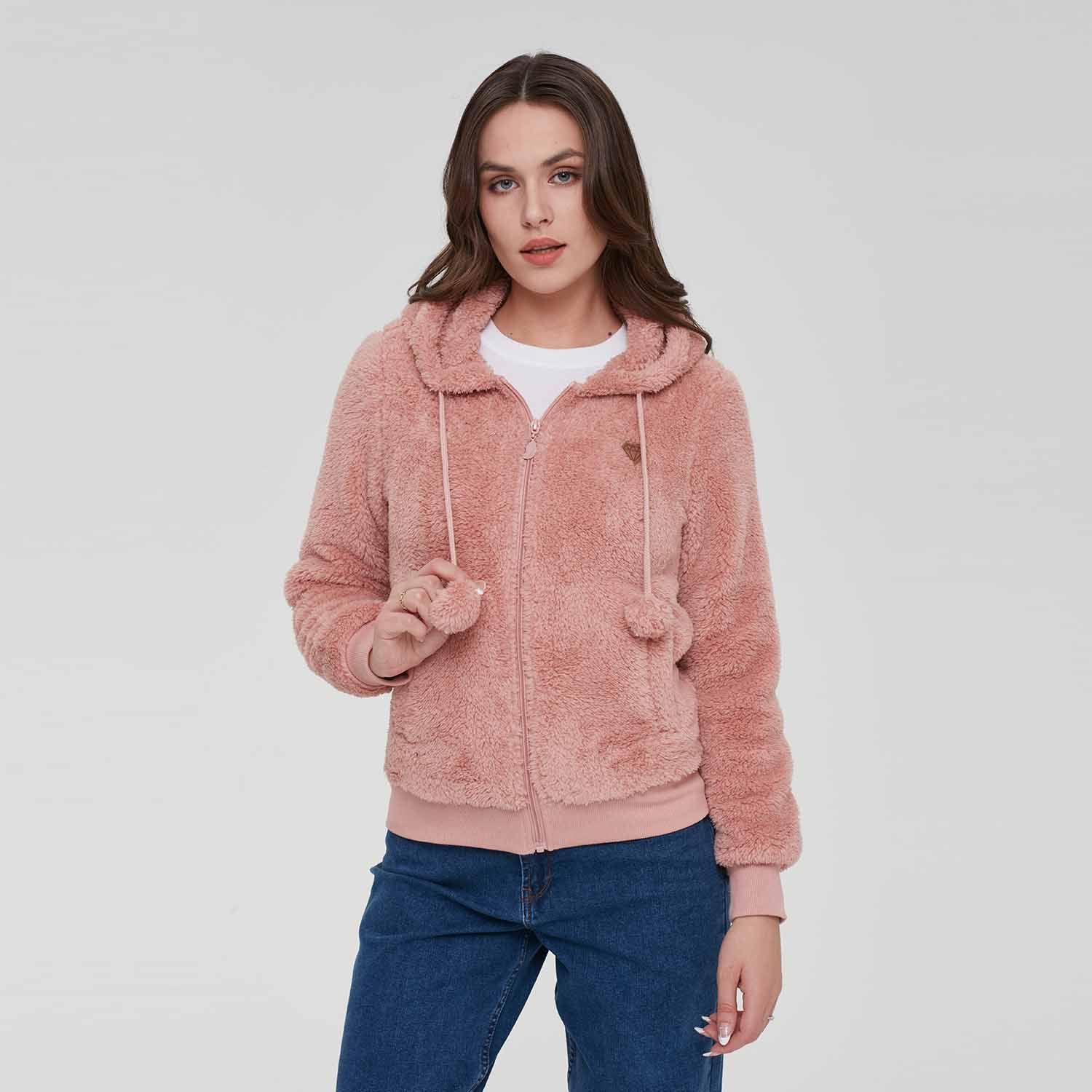 Polar Mujer Pompom Full Palo Rosa-0