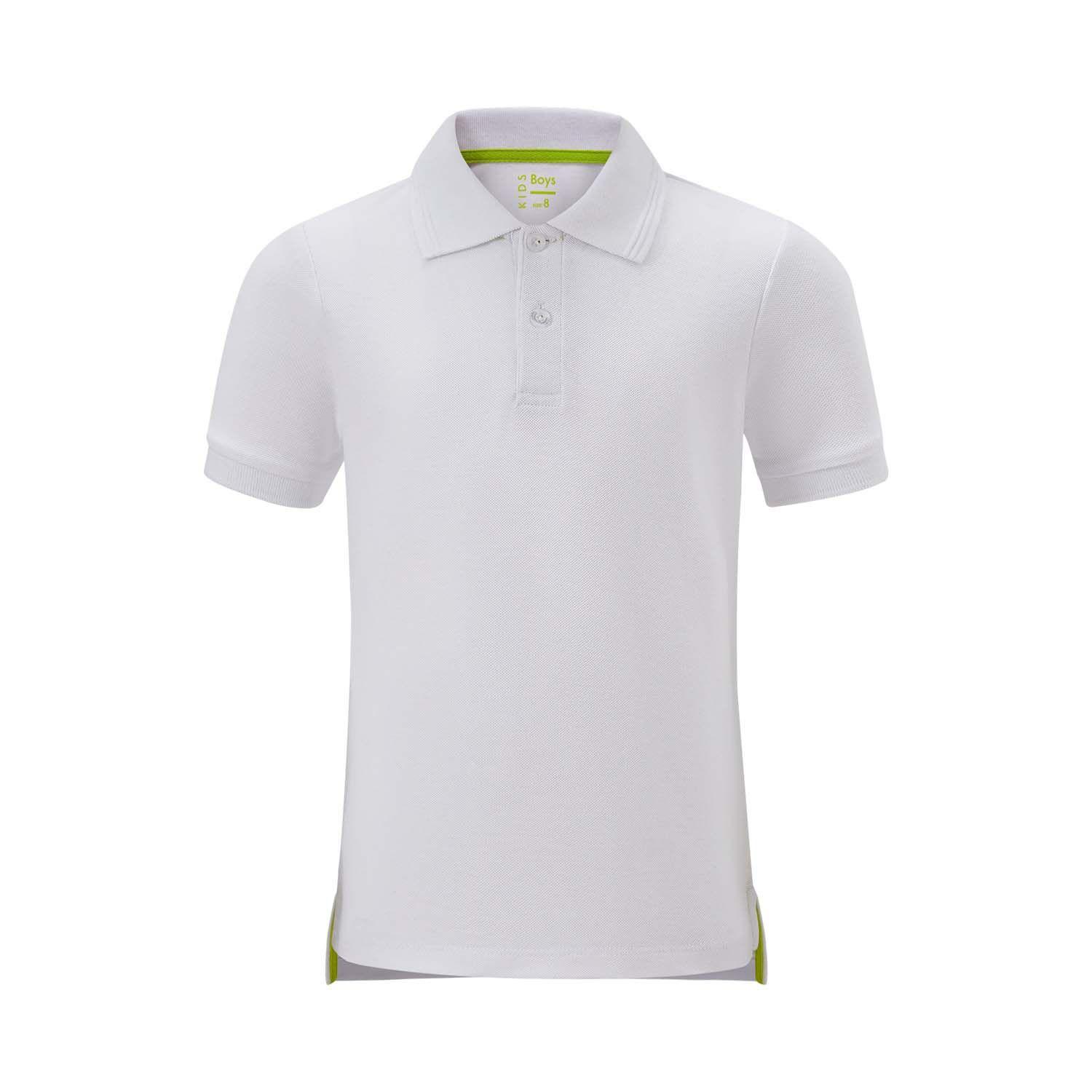 Polera Niño Pique Básica Blanco Fashions Park-0