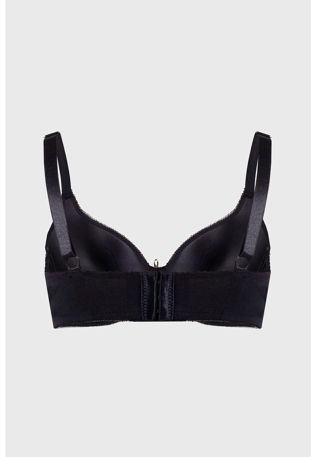 Sostén Mujer Copa Support Algodón Negro-1