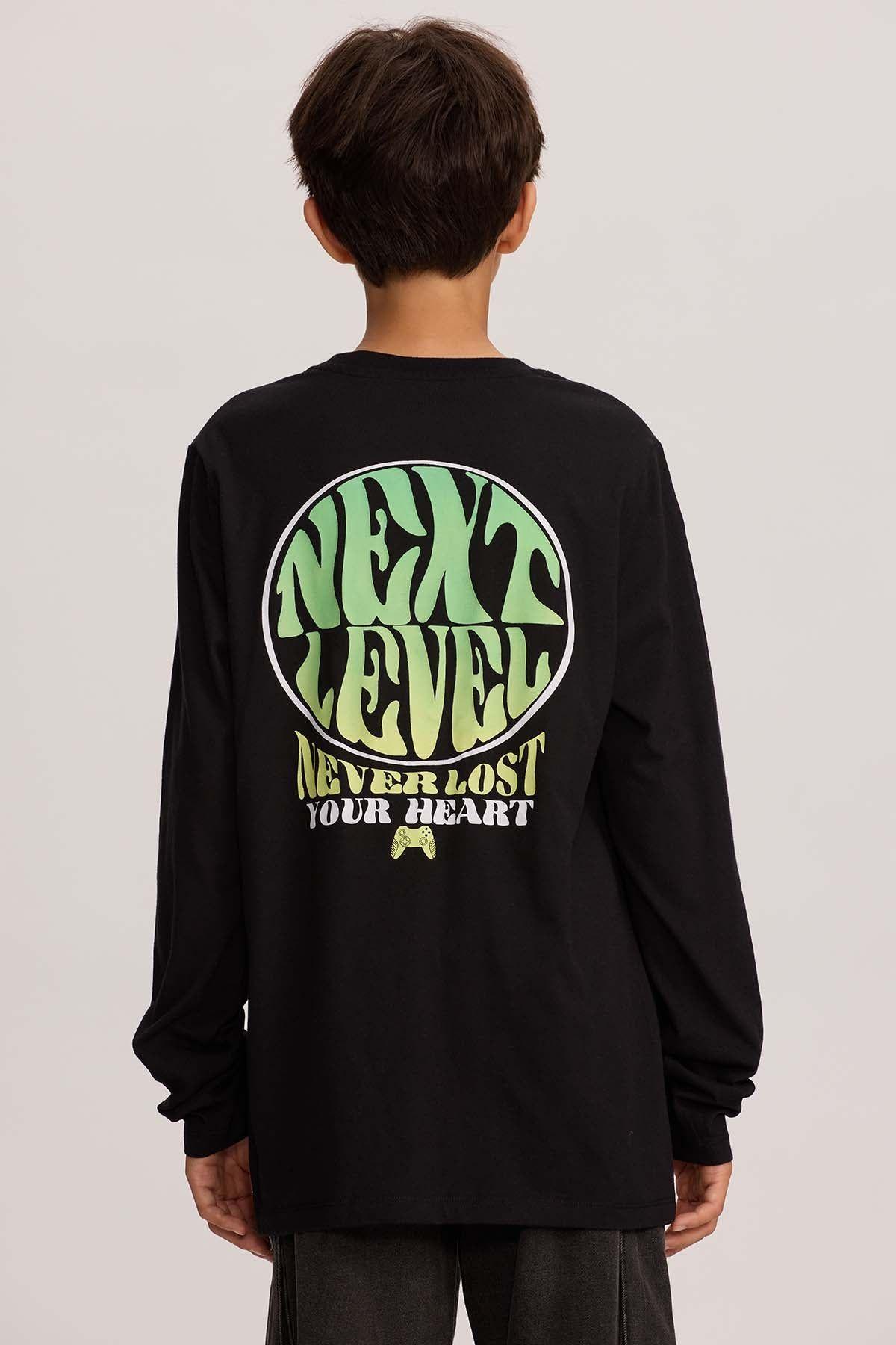Polera Niño Print Negro-1