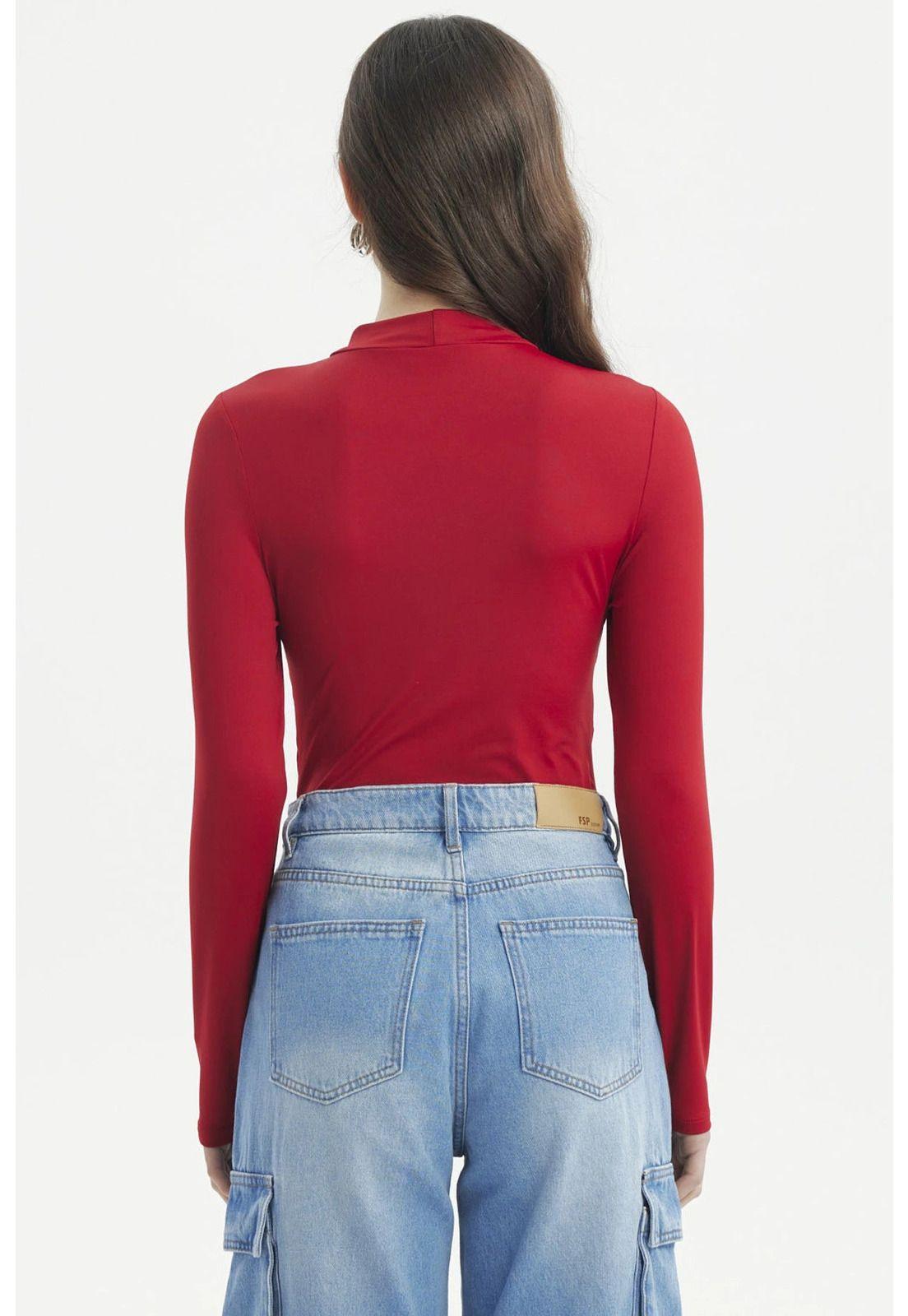 Polera Mujer Ajustado Rojo - lV-2