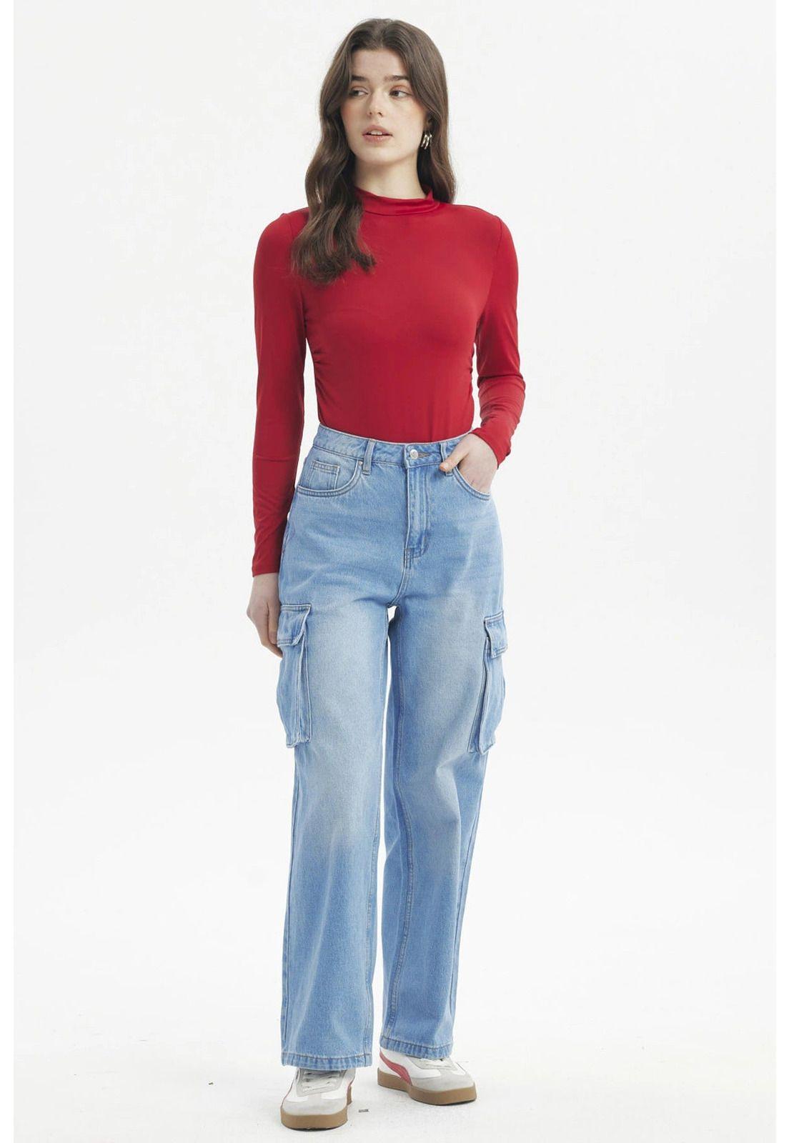 Polera Mujer Ajustado Rojo - lV-3