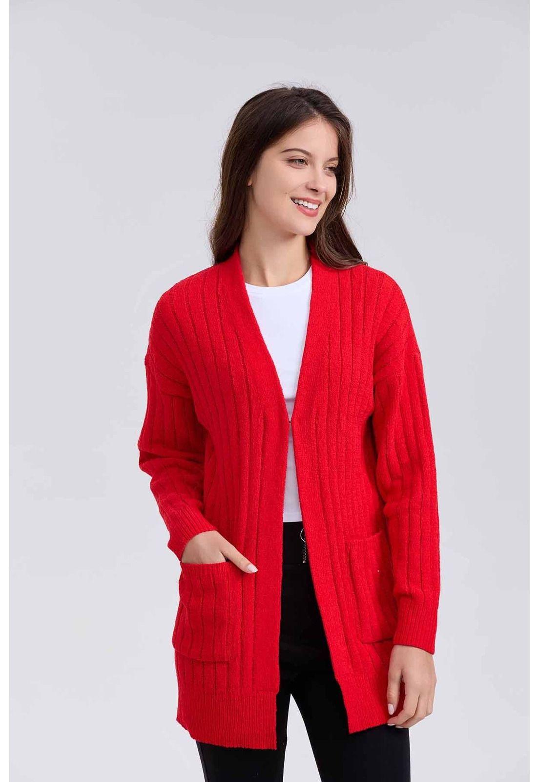 Sweater Mujer Tapado Rojo - ll-0