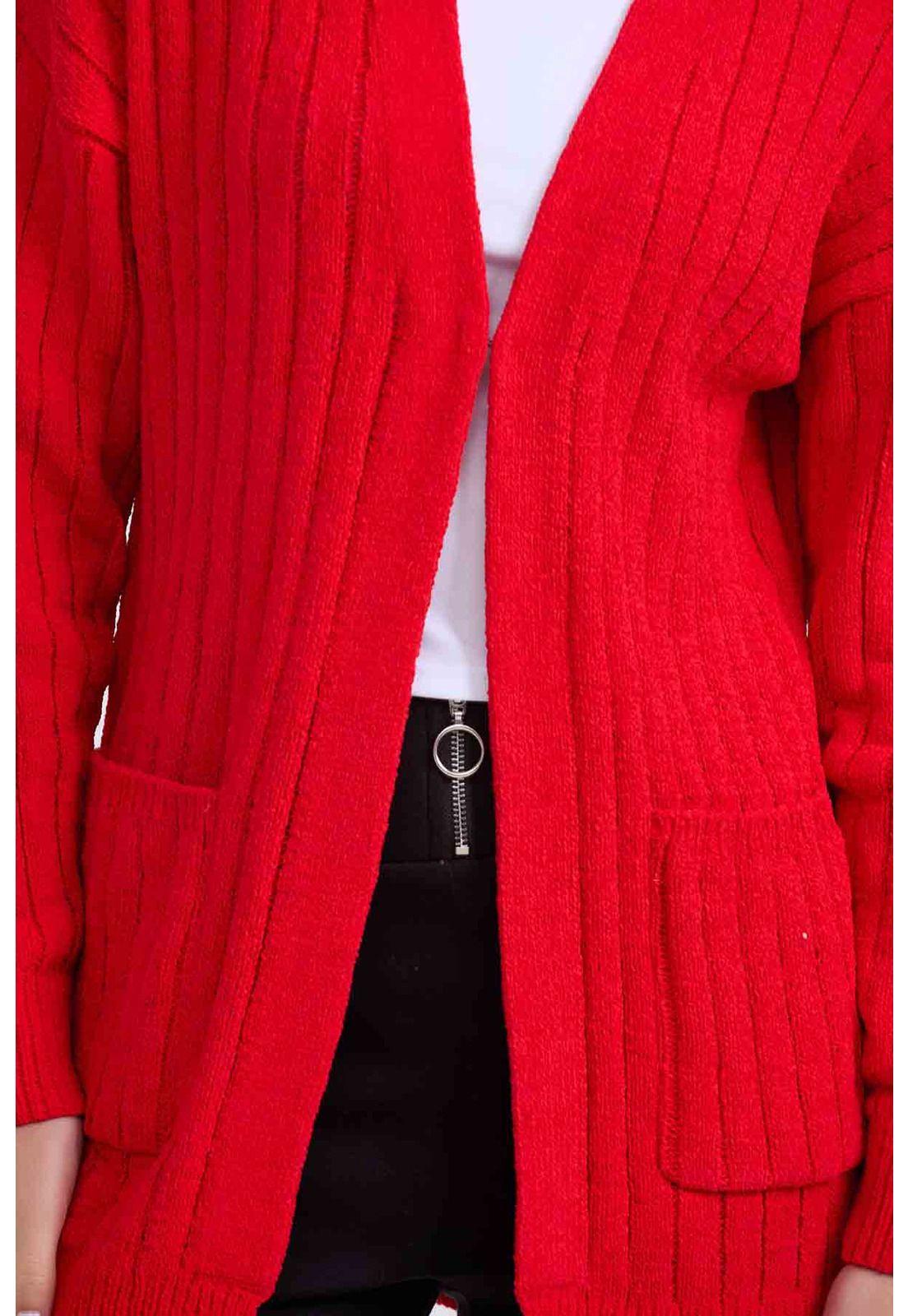 Sweater Mujer Tapado Rojo - ll-1