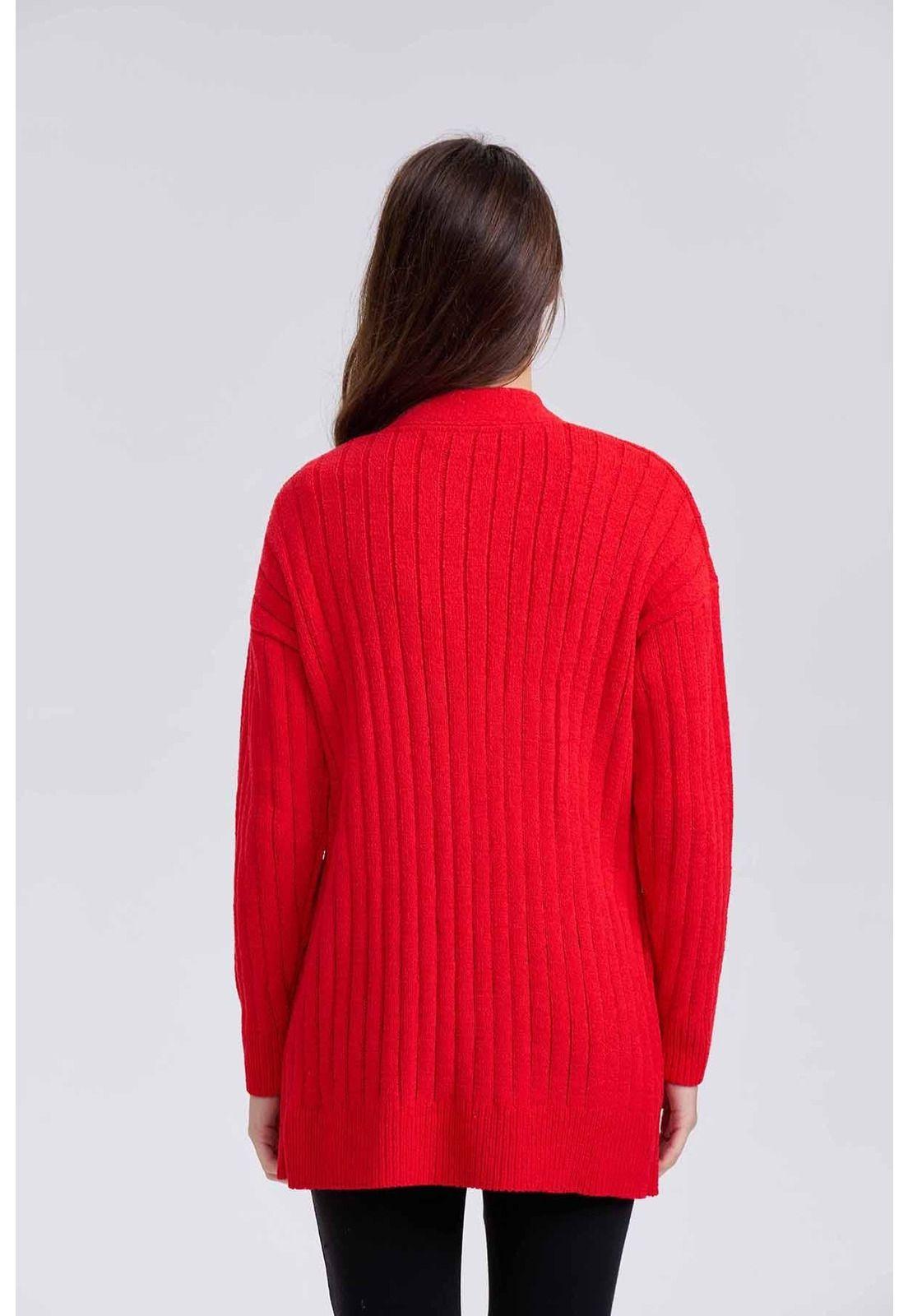 Sweater Mujer Tapado Rojo - ll-2