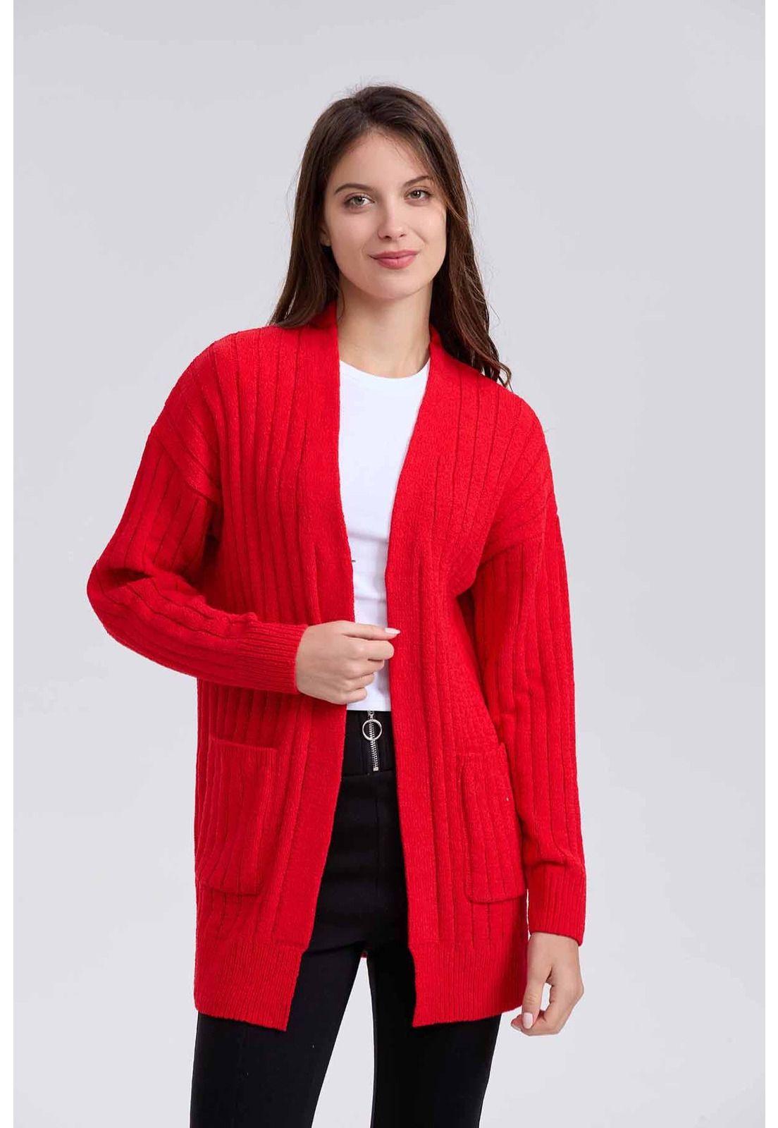 Sweater Mujer Tapado Rojo - ll-3