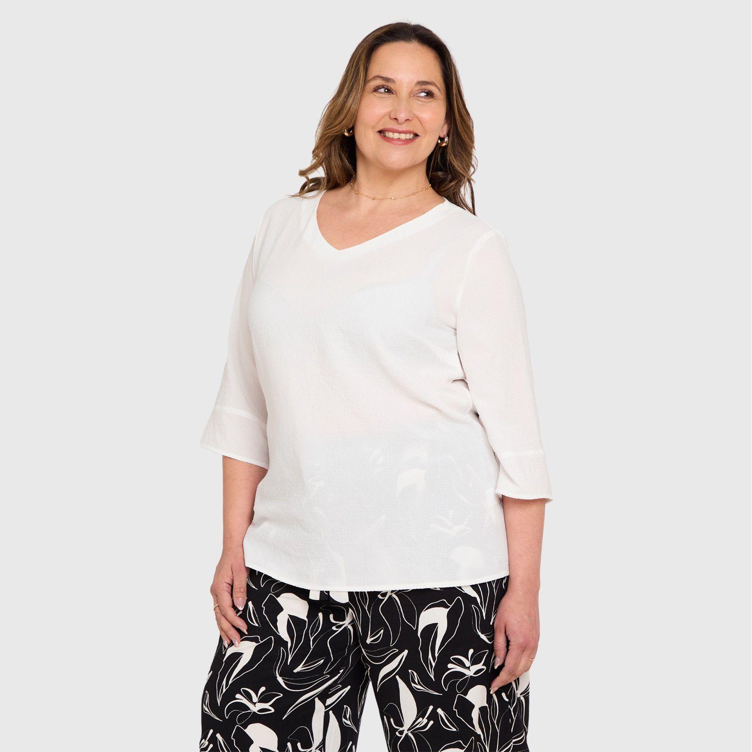 Blusa Mujer Lisa Crudo Fashions Park-1
