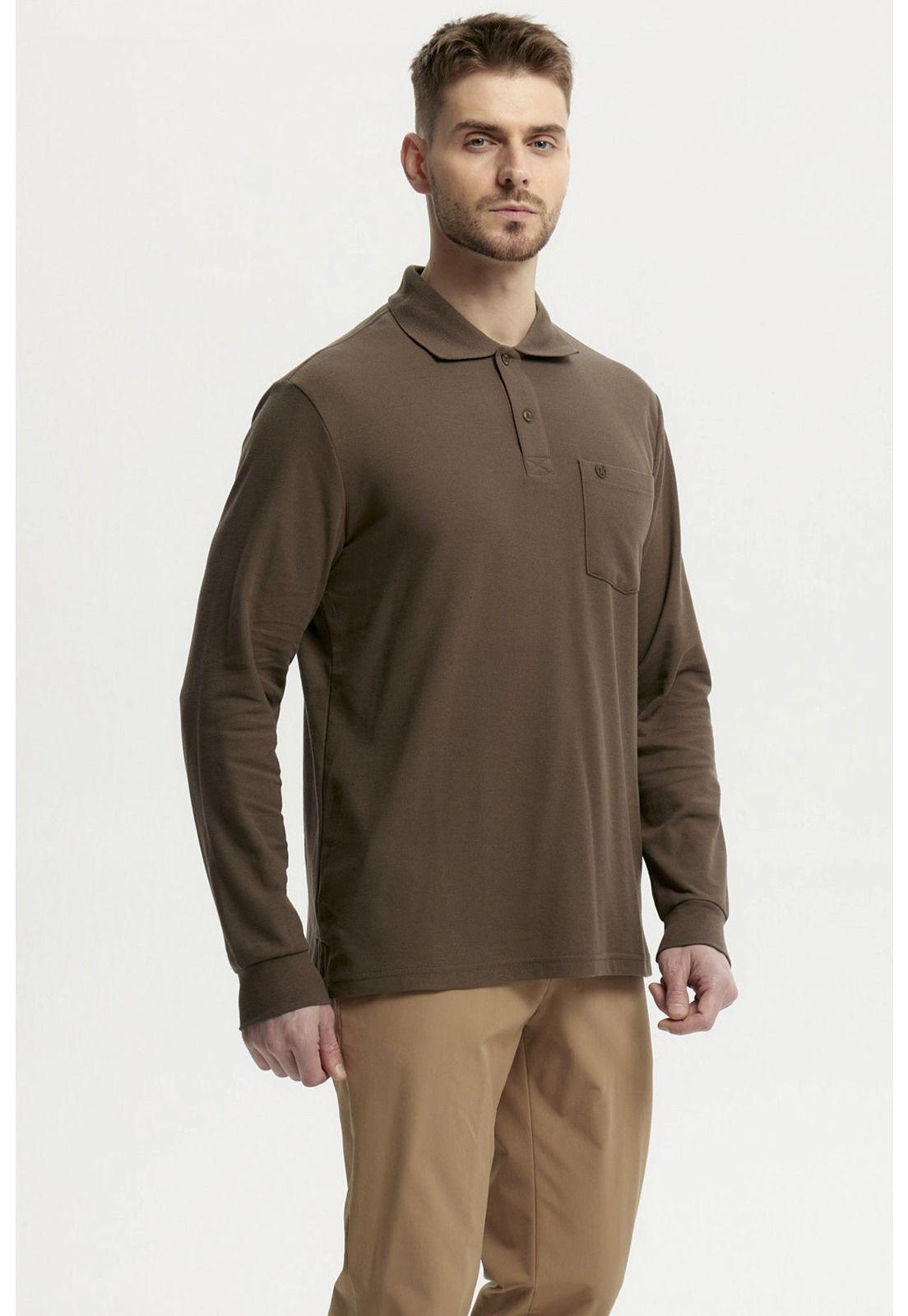 Polera Hombre Pique Básica Verde Olivo-1