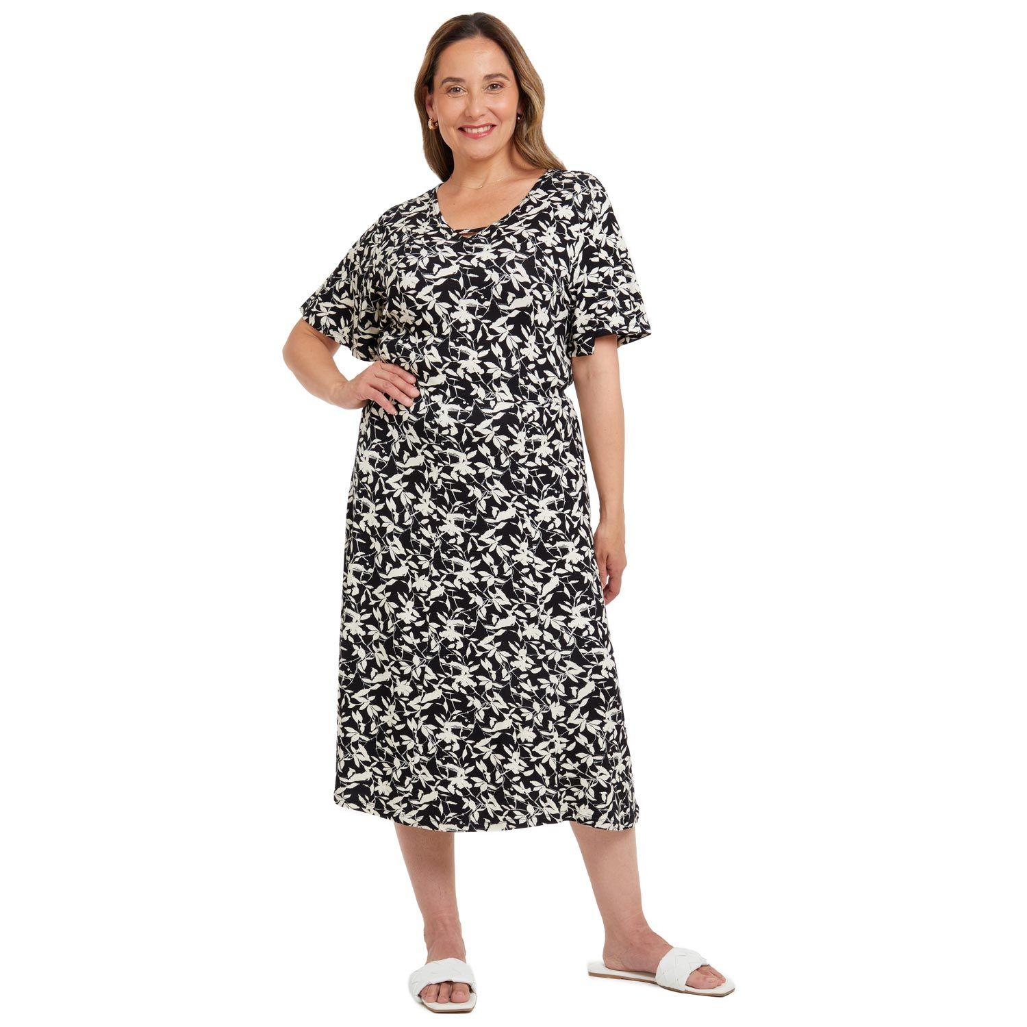 Vestido Campana Negro Mujer-0