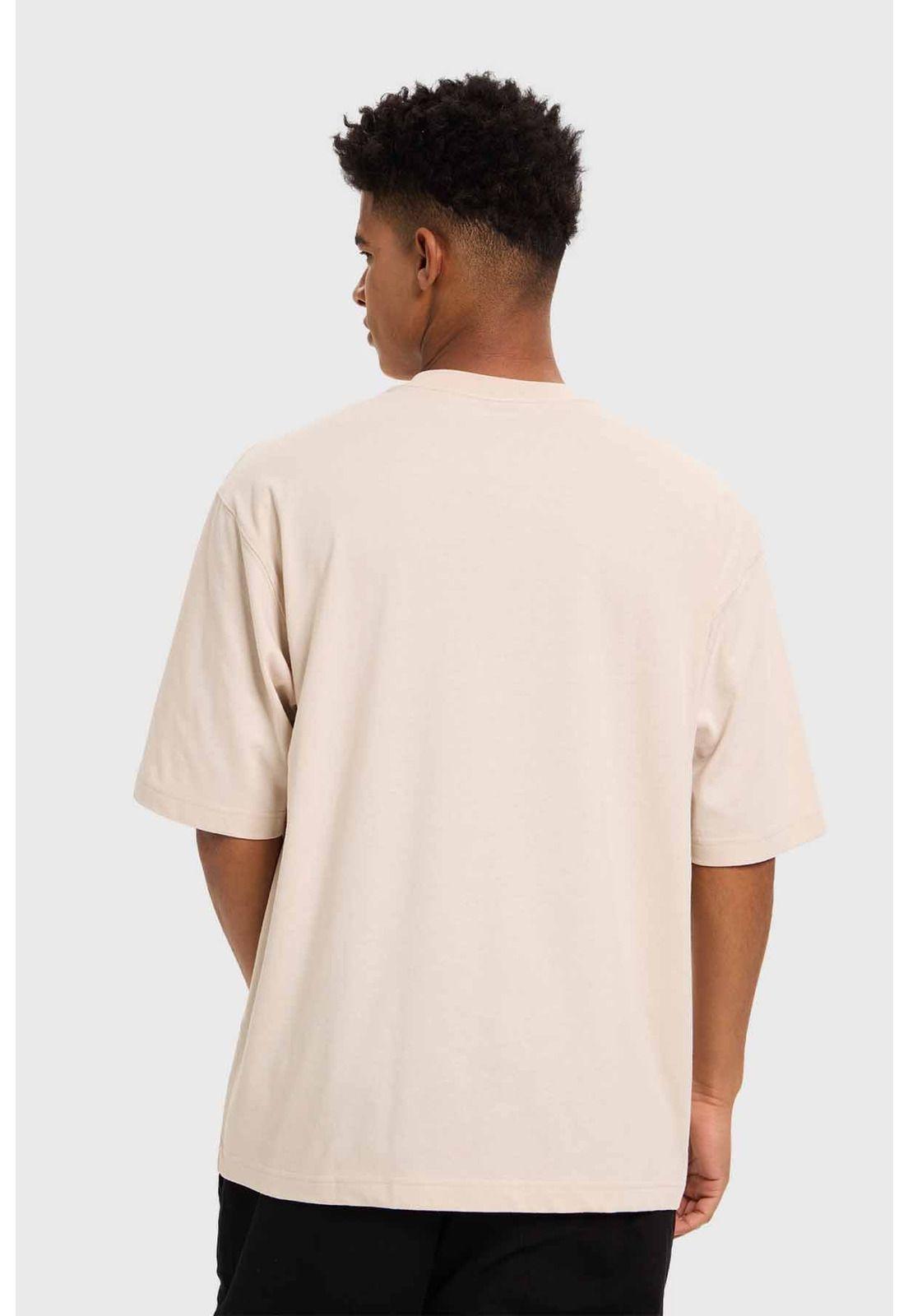 Polera Hombre Print College Beige-2