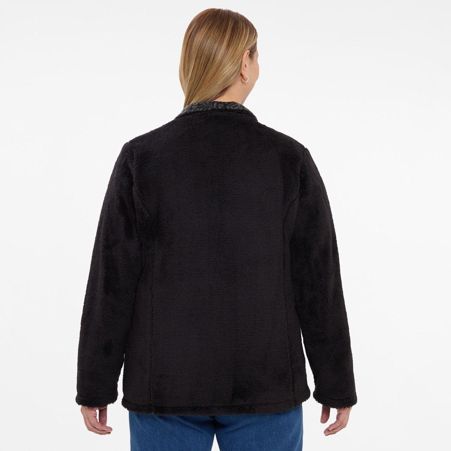 Chaqueta Mujer Casual Reversible Negro-2
