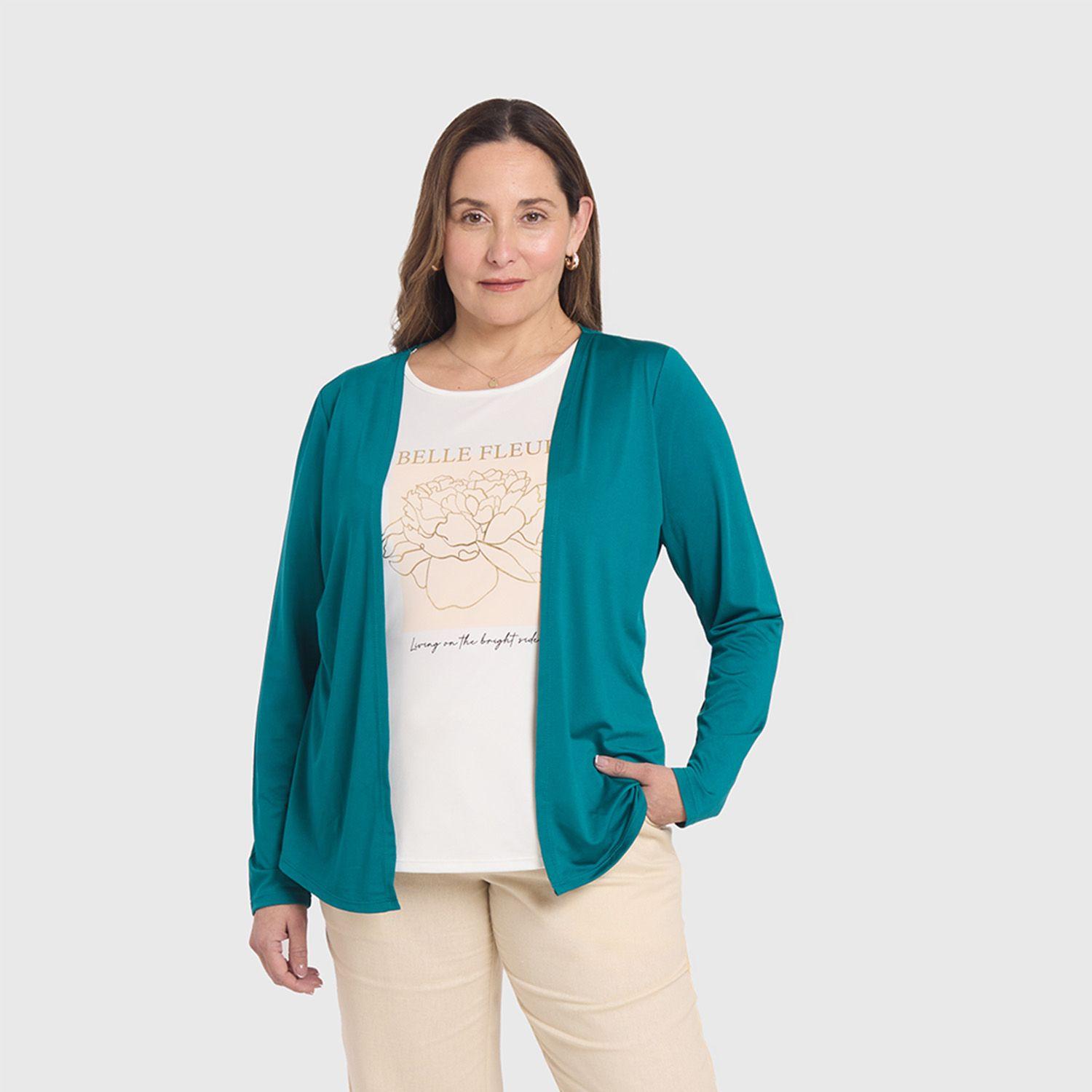 Polera Mujer Tapado Print Verde Fashion's Park-3