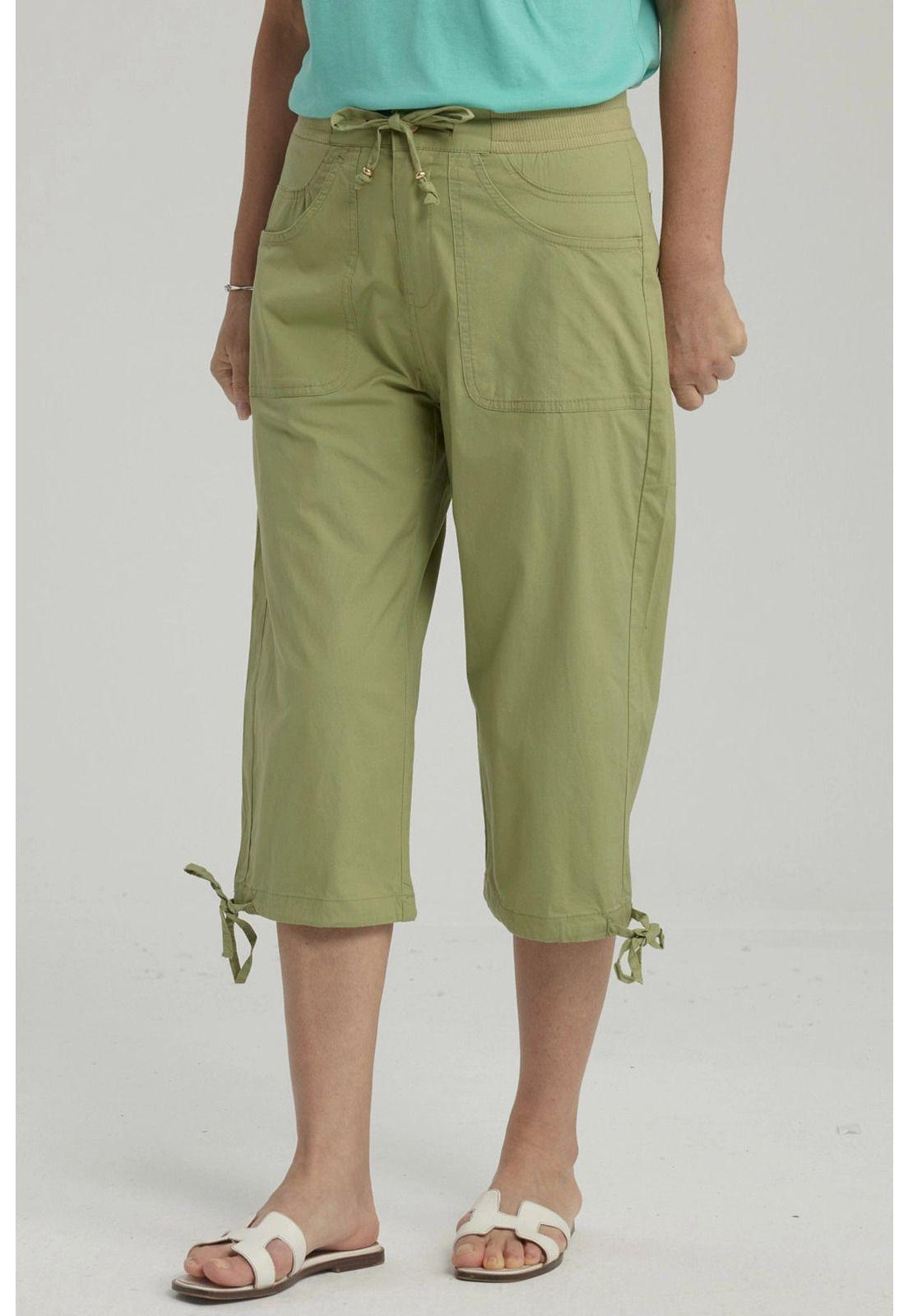 Pantalón Mujer Con Cortes Y Apertura Verde Claro-3