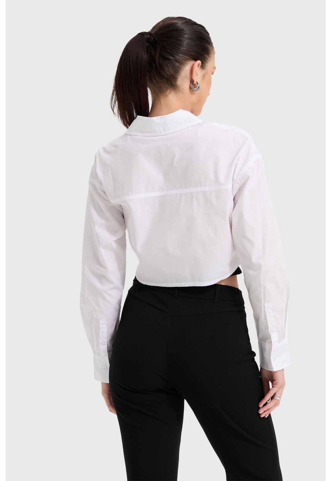 Blusa Mujer Cargo Blanco-2