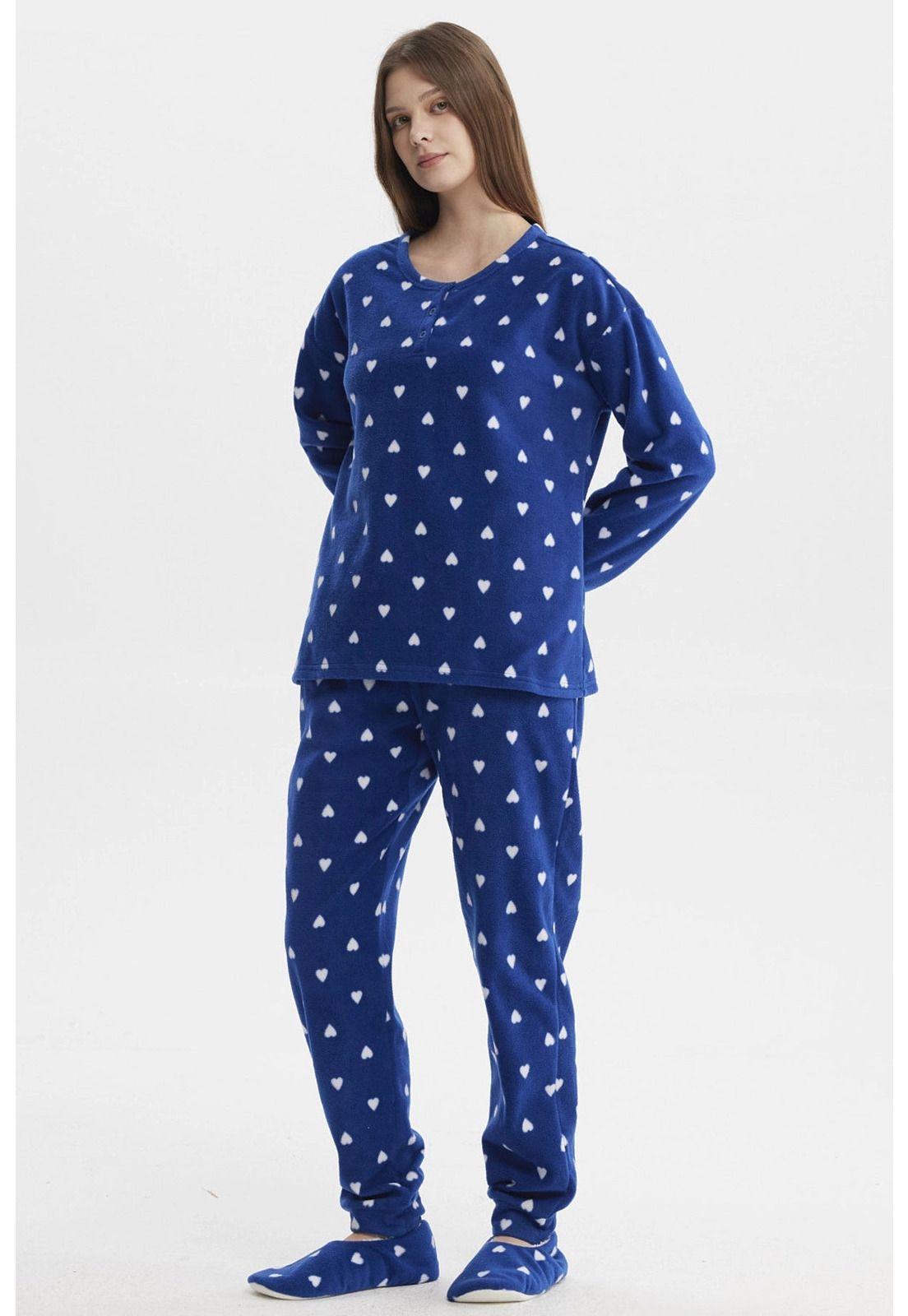 Pijama Mujer Pijama Polera Y Pantalón Azul - ll-1