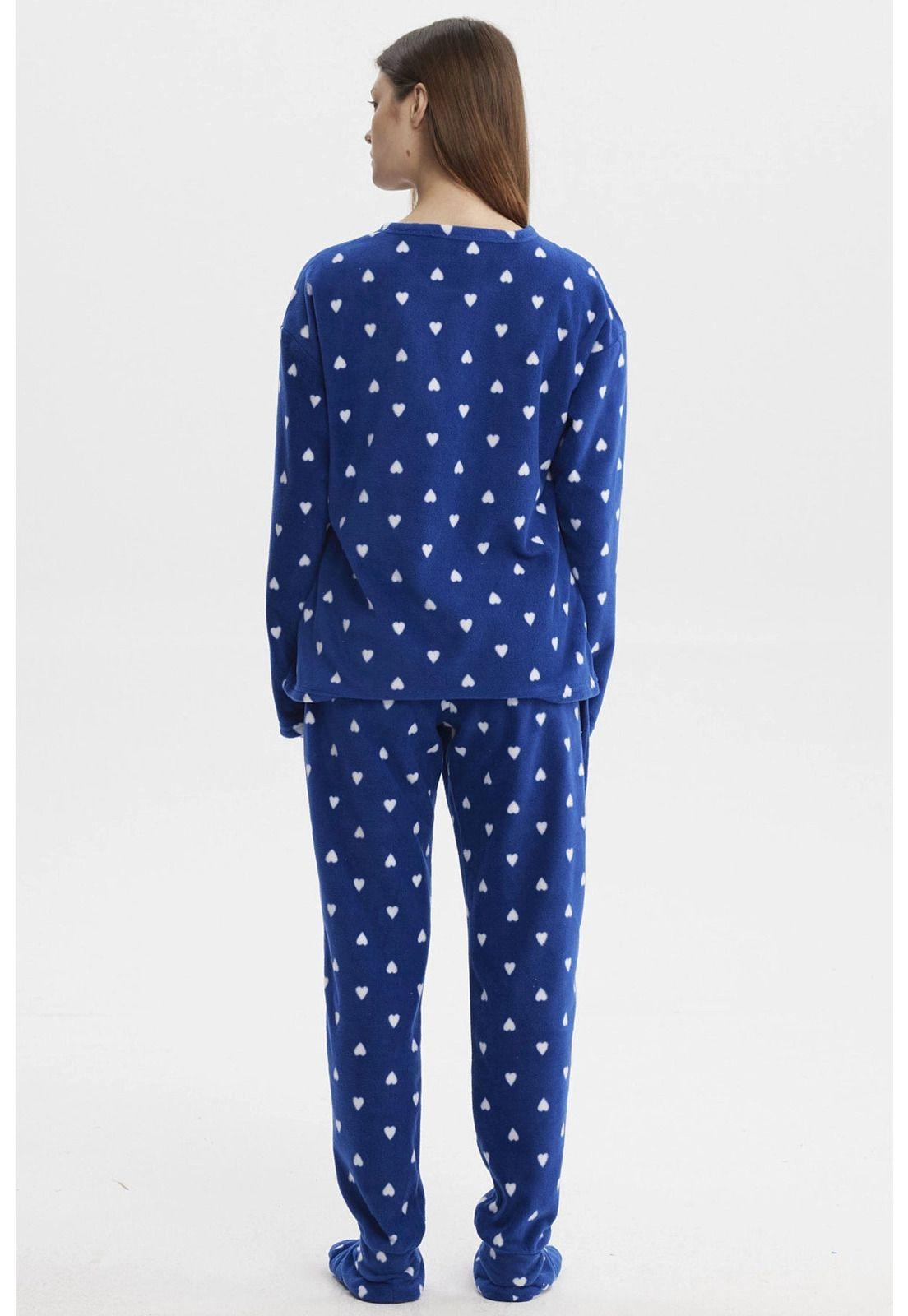 Pijama Mujer Pijama Polera Y Pantalón Azul - ll-2