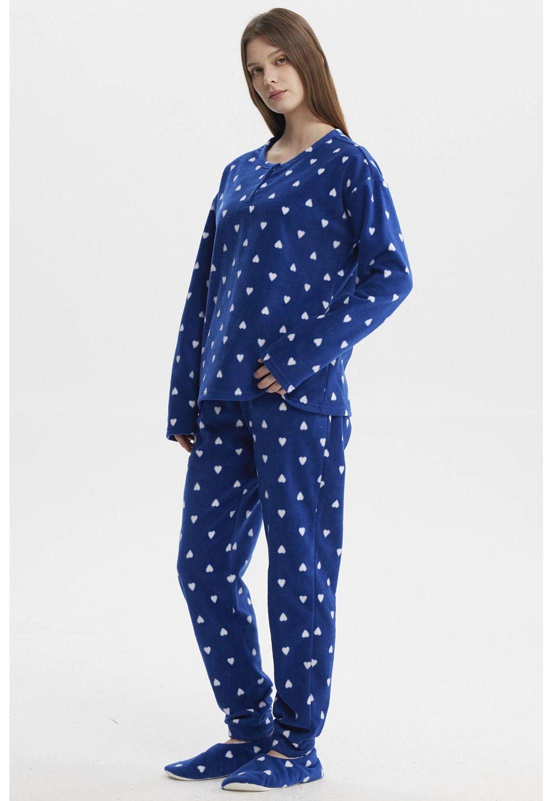 Pijama Mujer Pijama Polera Y Pantalón Azul - ll-3