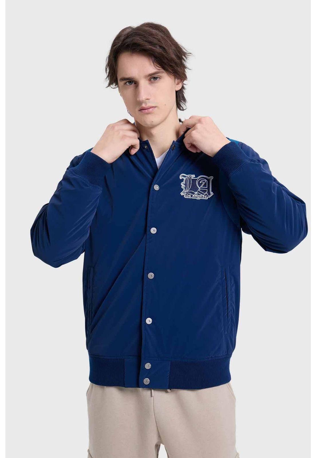 Chaqueta Hombre Bomber Azul - ll-1