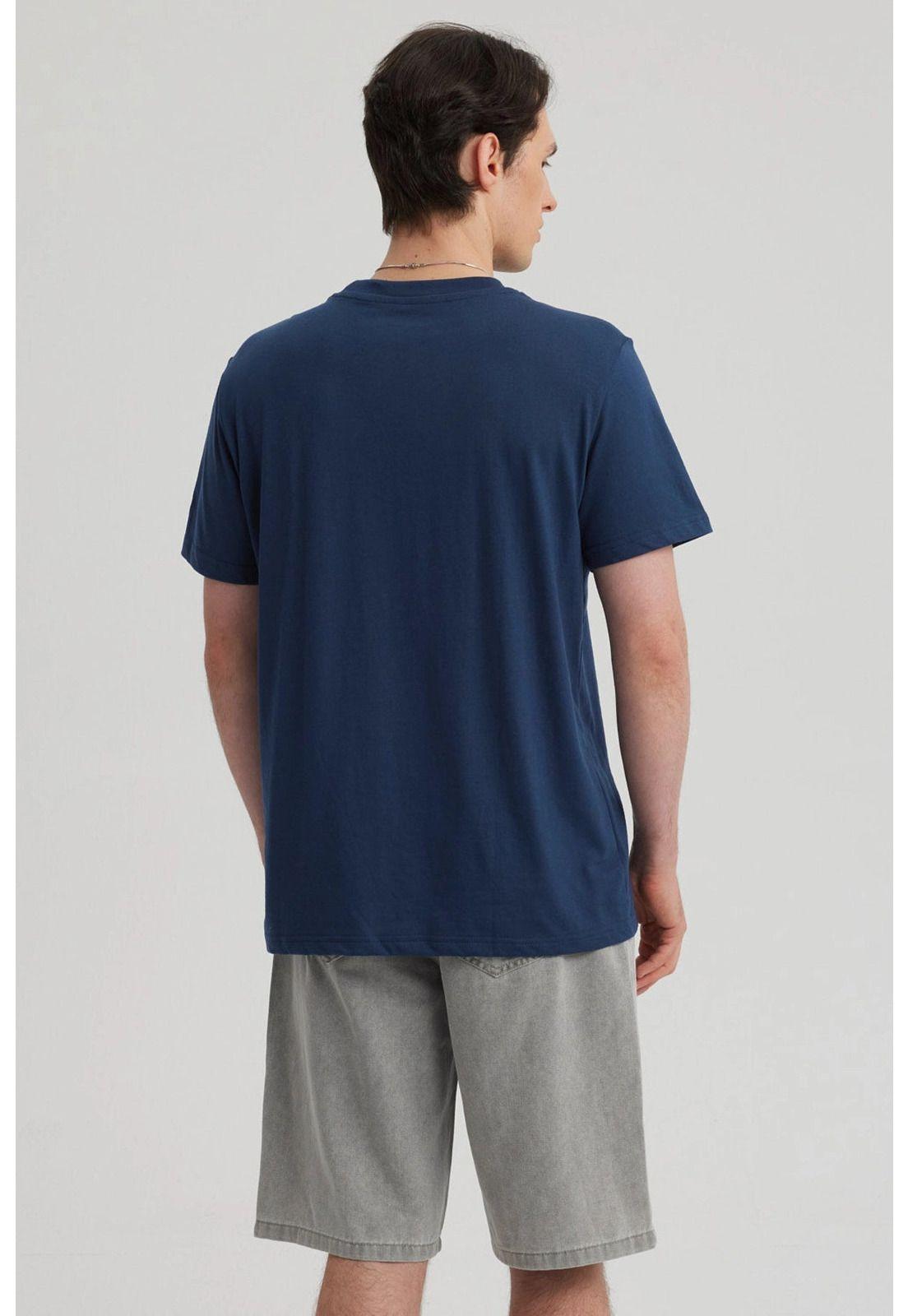 Polera Hombre Long Fit Básica Azul Marino-2