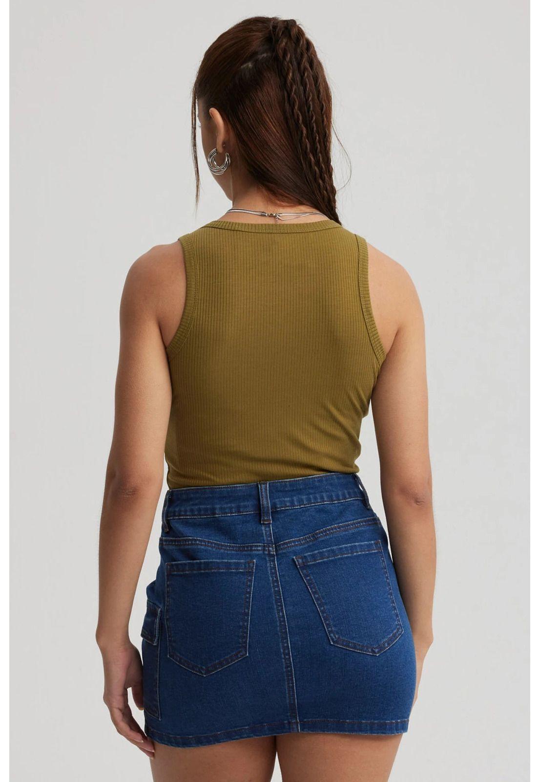 Polera Mujer Sudadera Verde Olivo-2