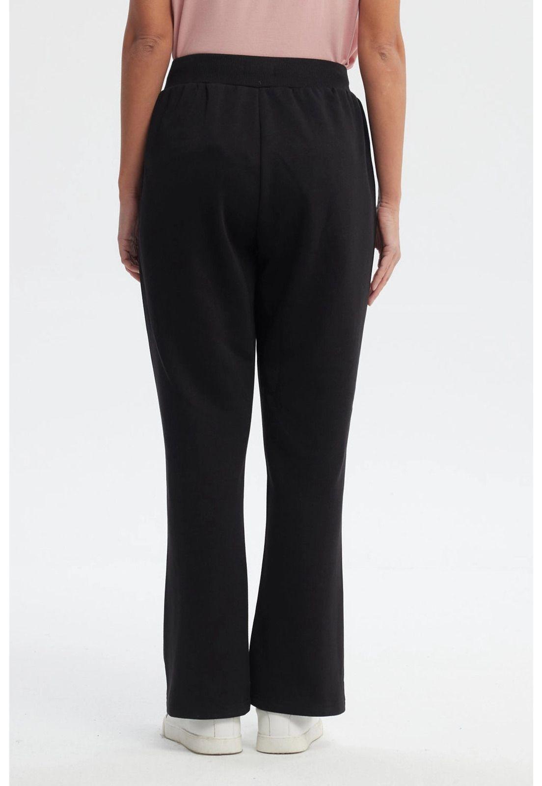 Pantalón Buzo Mujer Clásico Flare Negro - ll-2