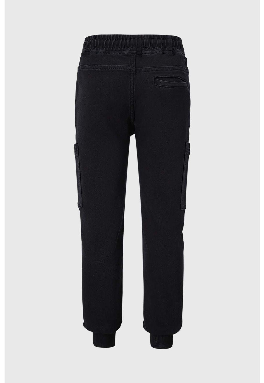 Jeans Niño Cargo Negro - lll-1