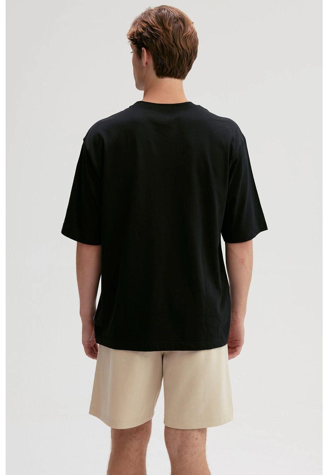 Polera Hombre Print Central Negro - lV-2