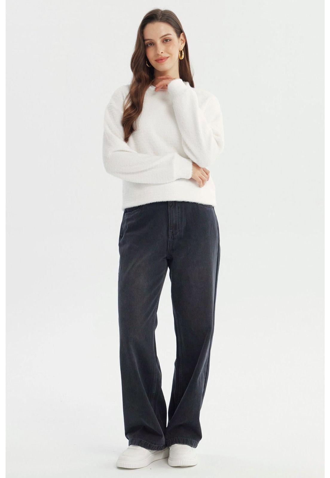 Sweater Mujer Regular Crudo-3