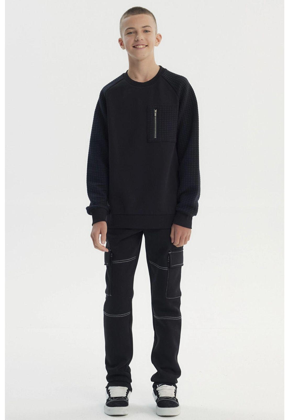 Polerón Niño Slim Negro - lll-3