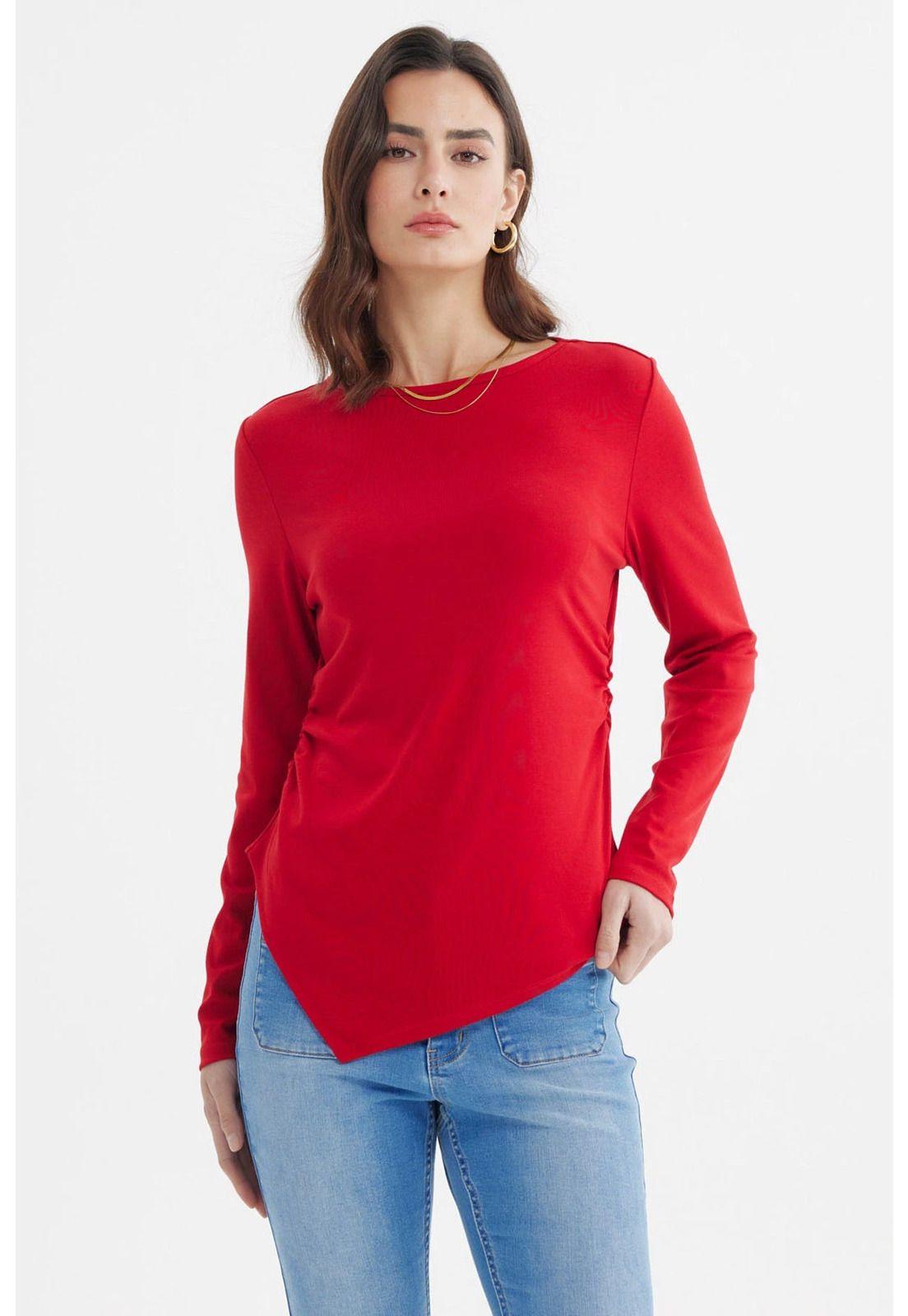 Polera Mujer Ajustado Rojo - lll-0
