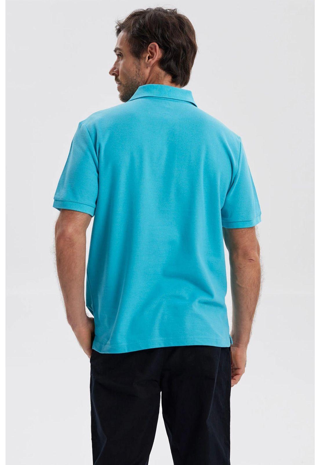 Polera Hombre Piqué Básica Lisa Calipso-2