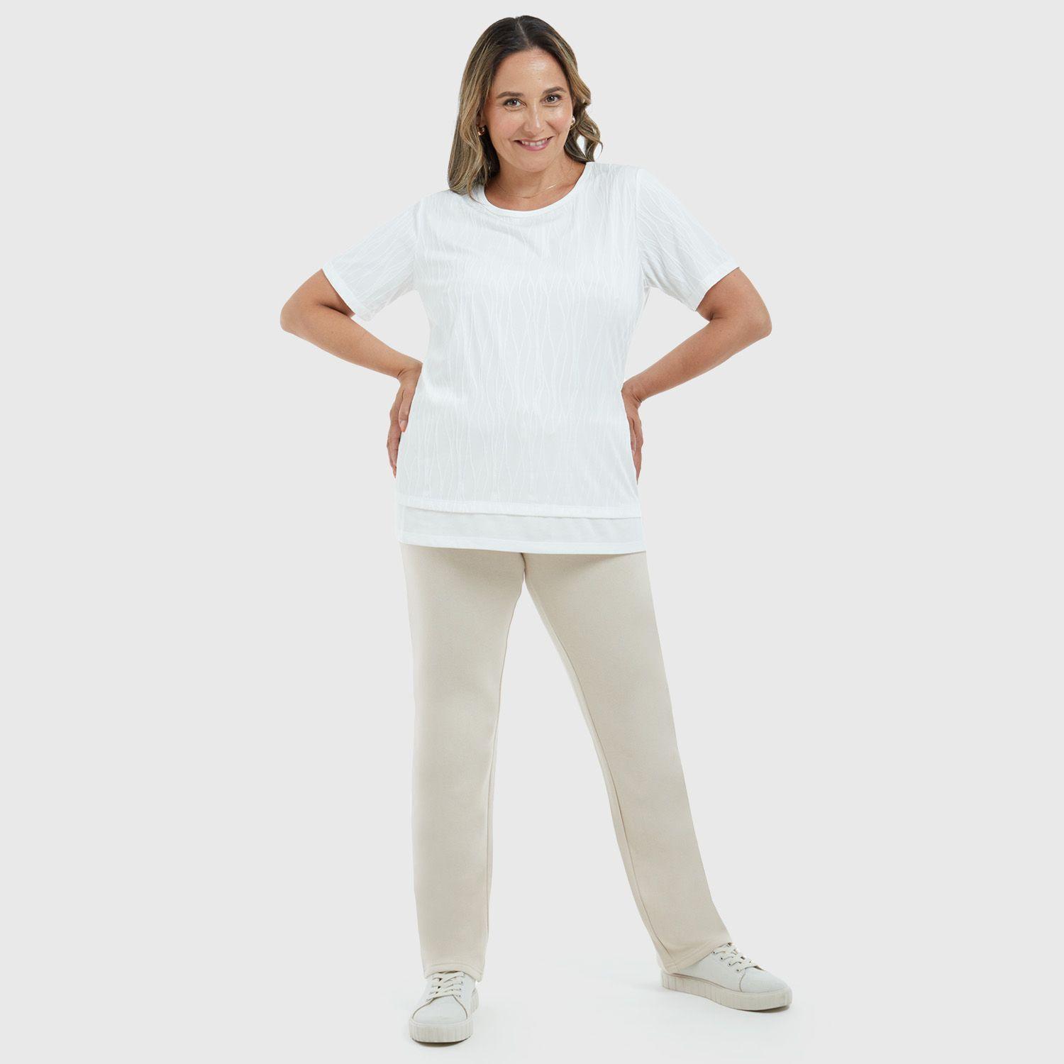 Pantalón Buzo Mujer Con Cordón Beige-3