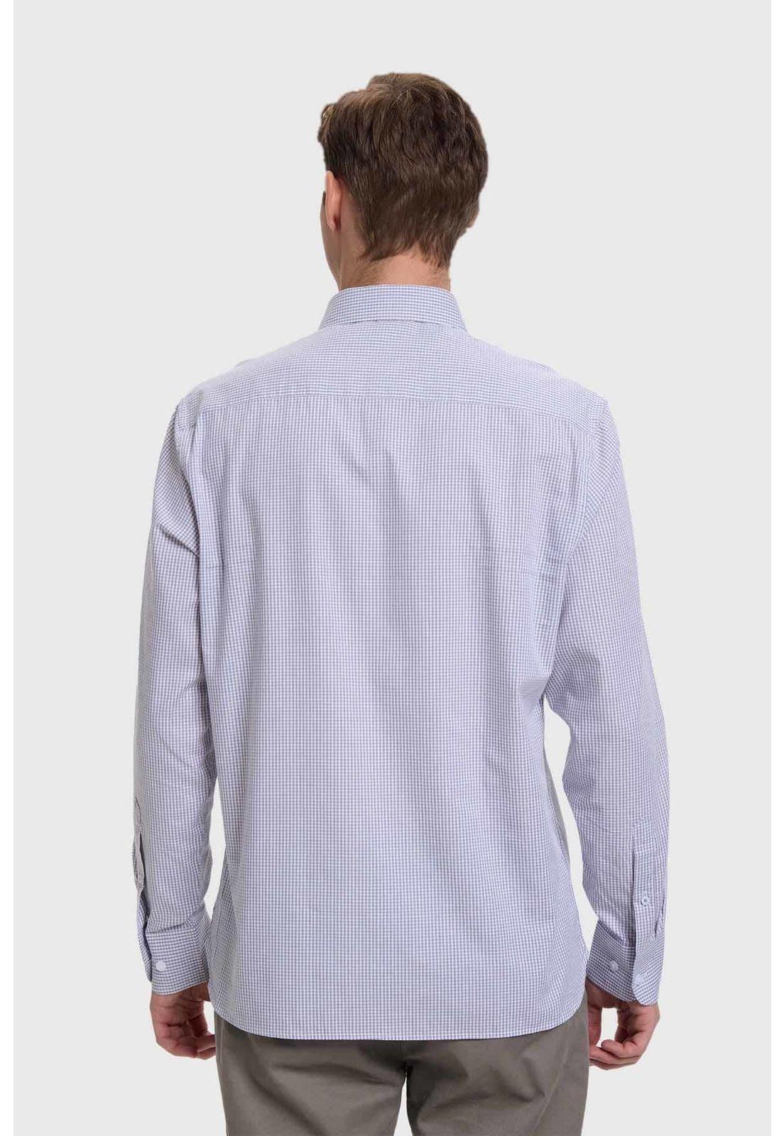 Camisa Hombre Cuadros Gris-2