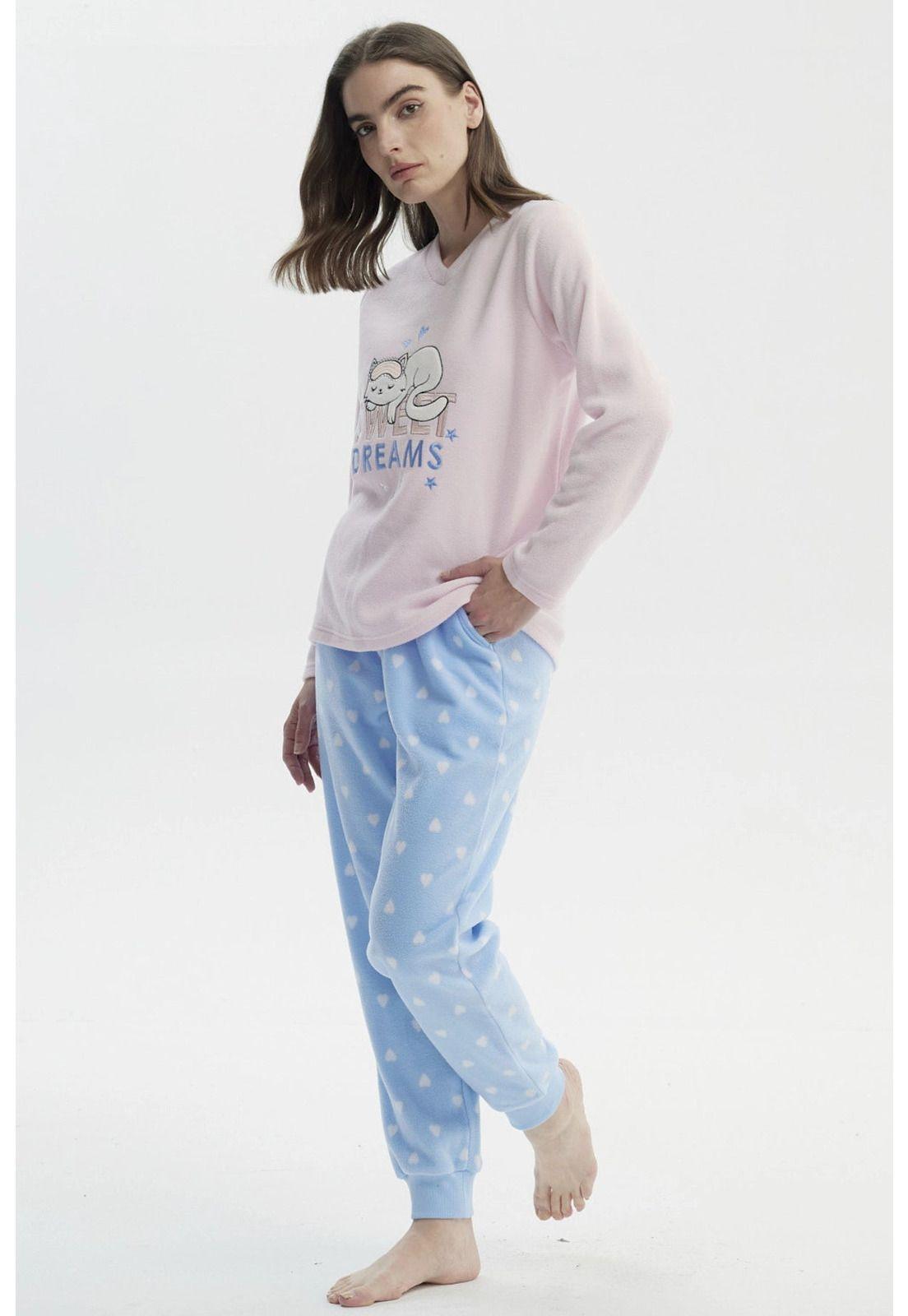 Pijama Mujer Polera Y Pantalón Lila - ll-3