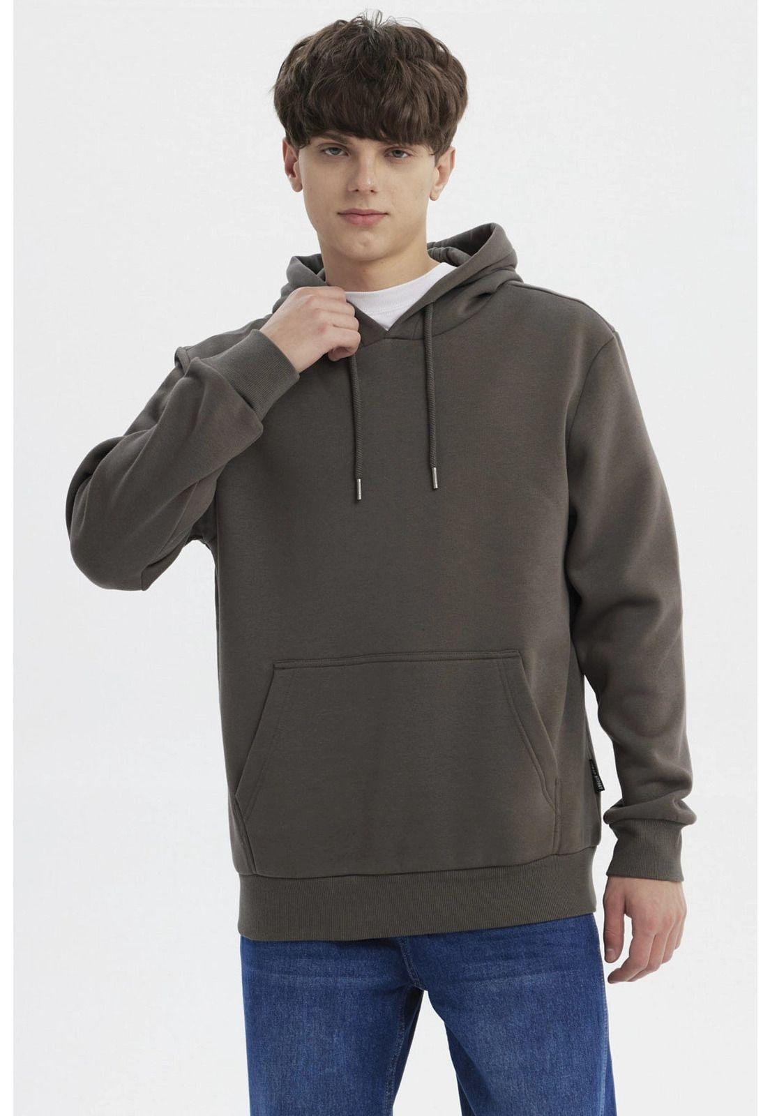 Polerón Hombre Hoodie Básico Acero-0