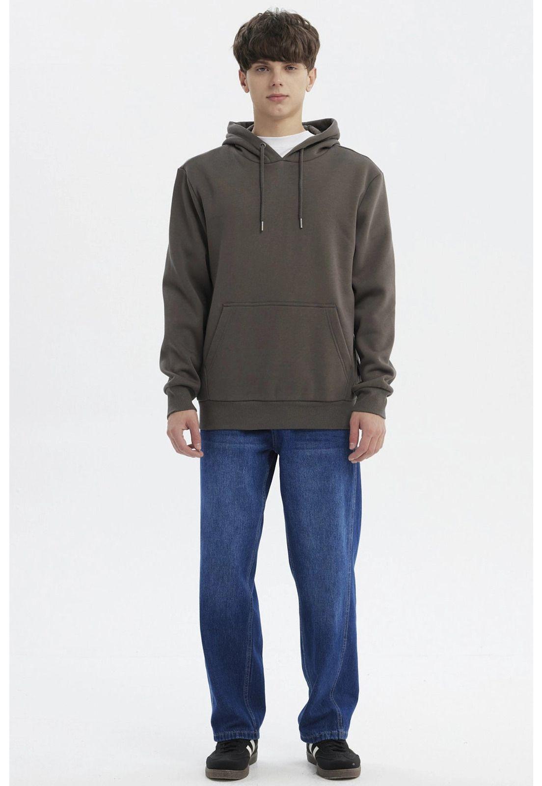 Polerón Hombre Hoodie Básico Acero-3
