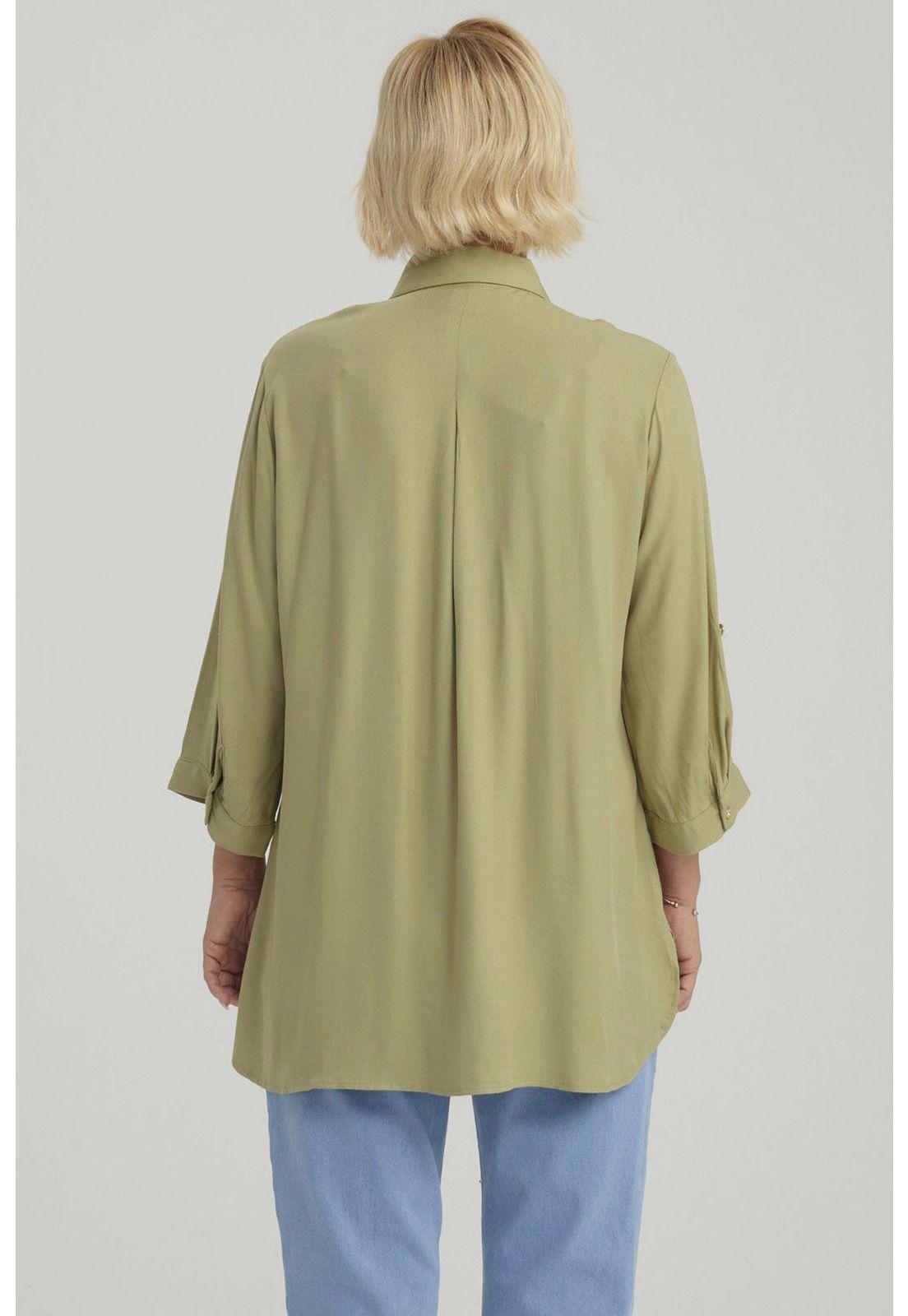 Blusa Mujer Lisa Verde Claro-2