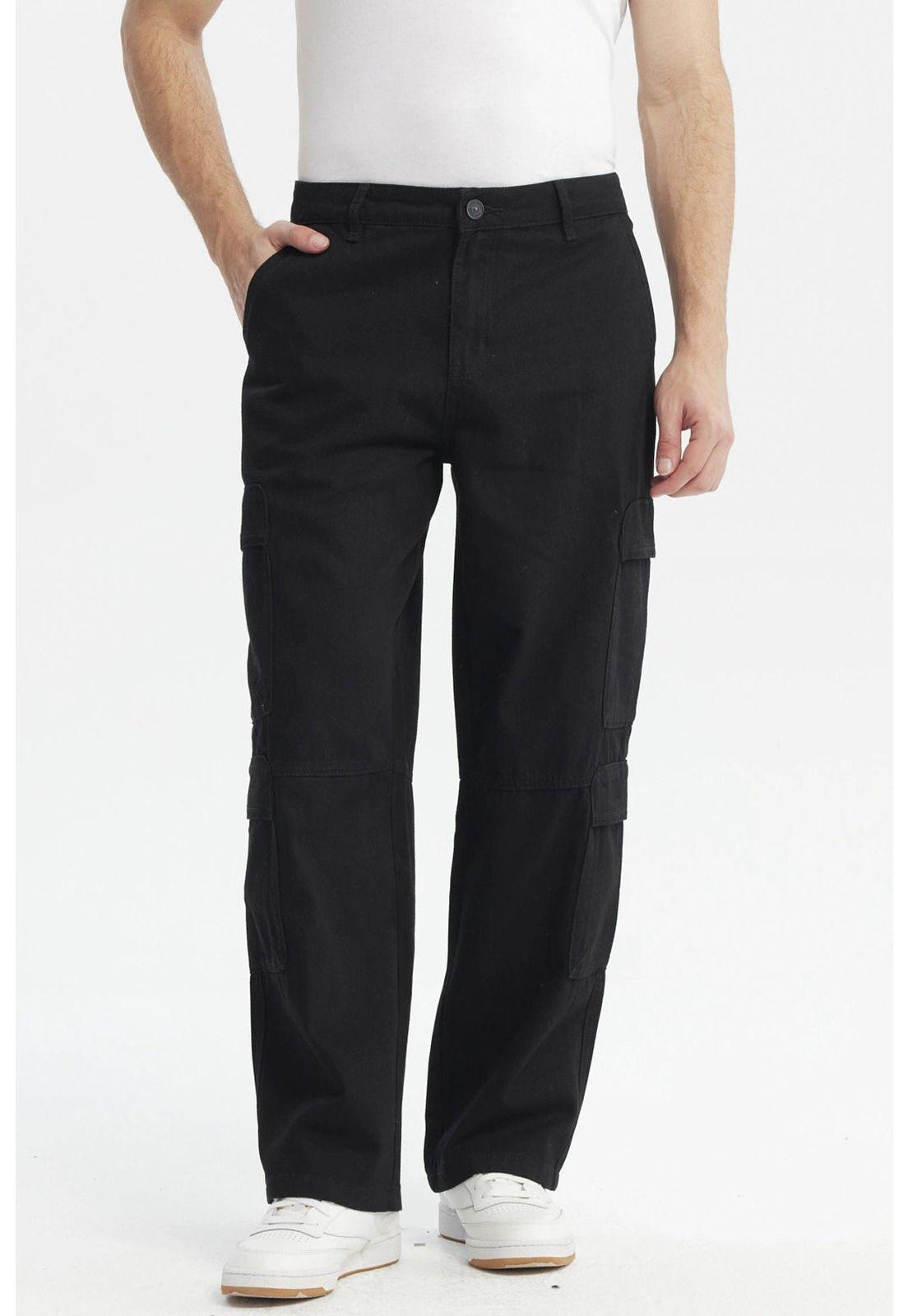 Jeans Hombre Baggy Negro - ll-0