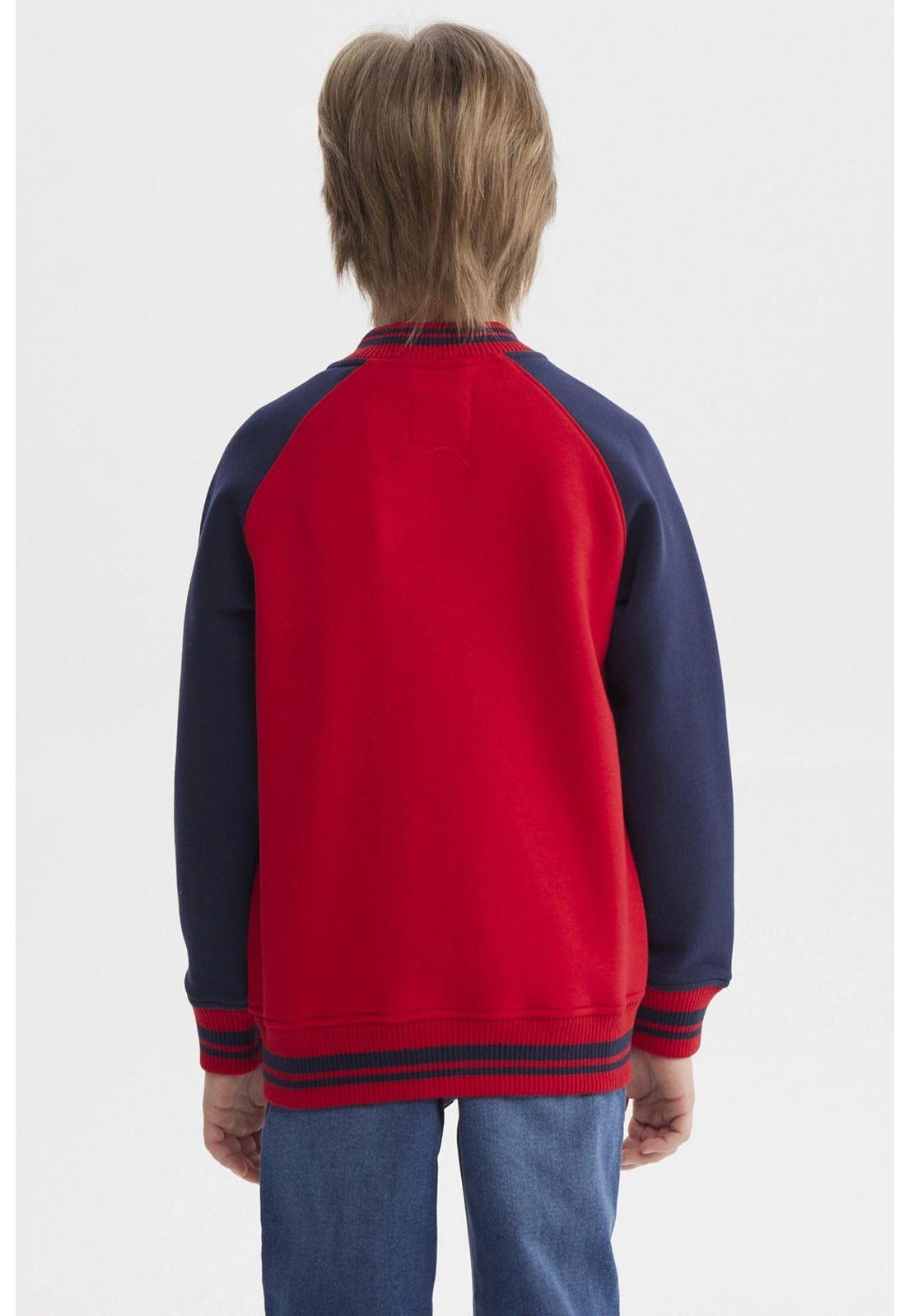 Chaqueta Niño Cuello V Rojo-2