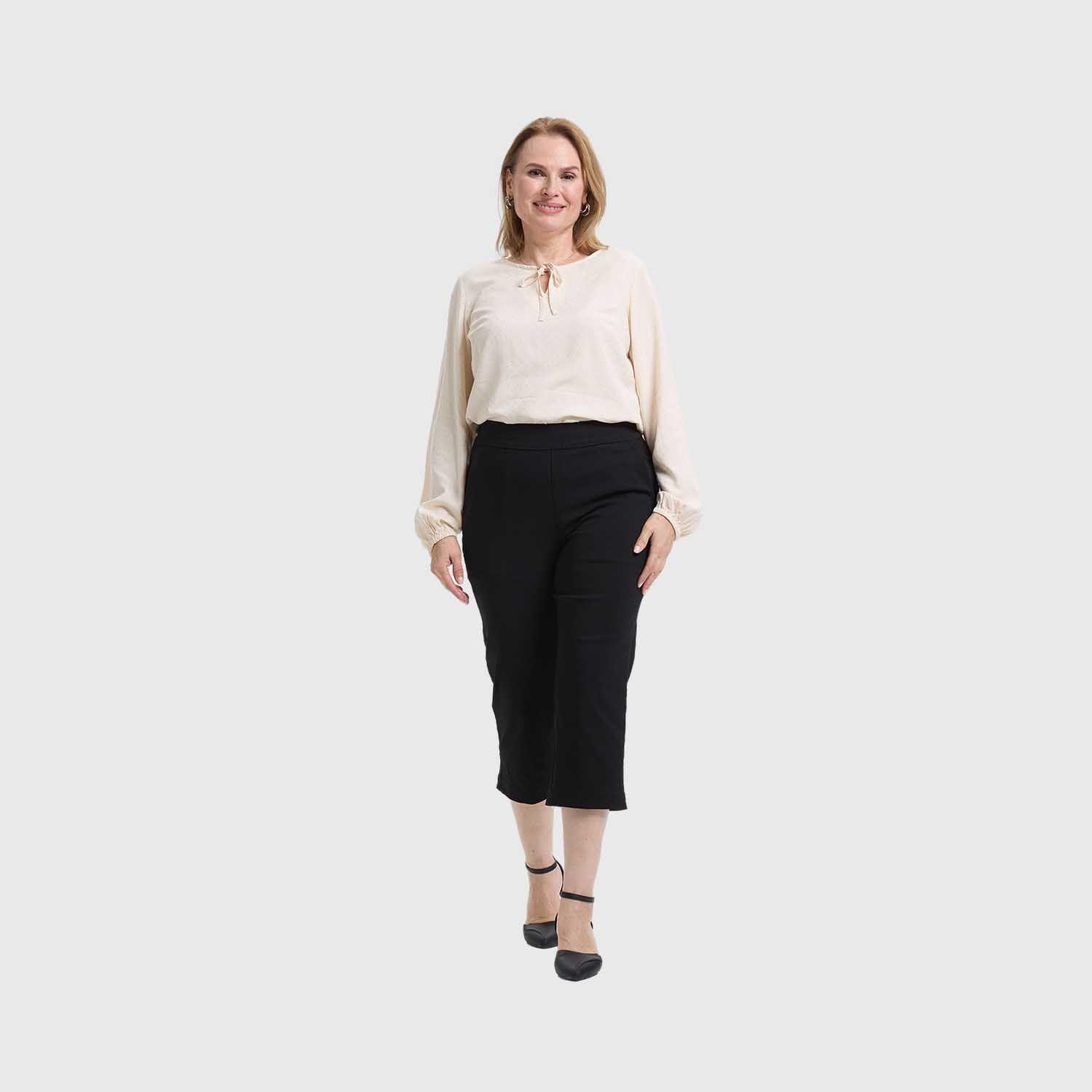 Pantalón Mujer Recto Negro I Fashion's Park-3