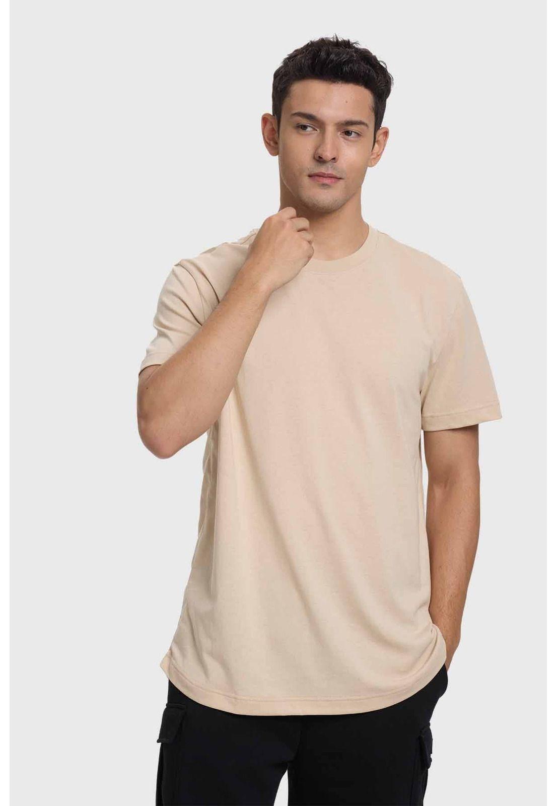 Polera Hombre Long Fit Básica Beige-0