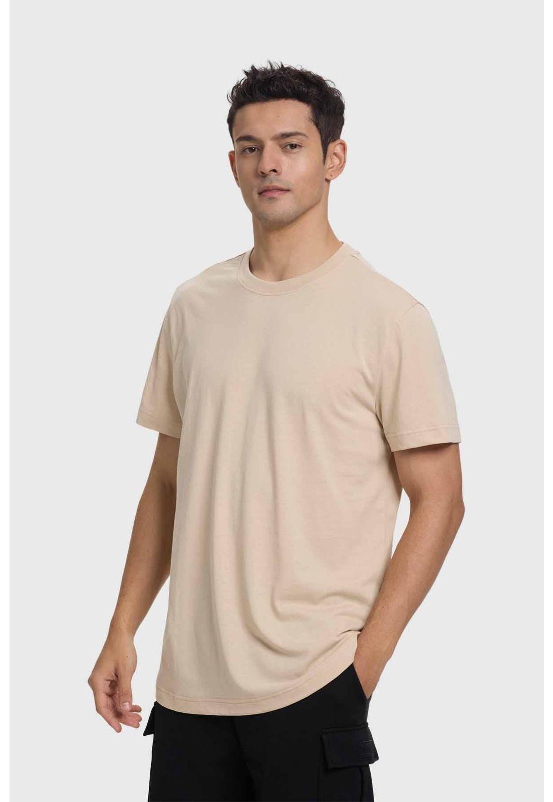 Polera Hombre Long Fit Básica Beige-1
