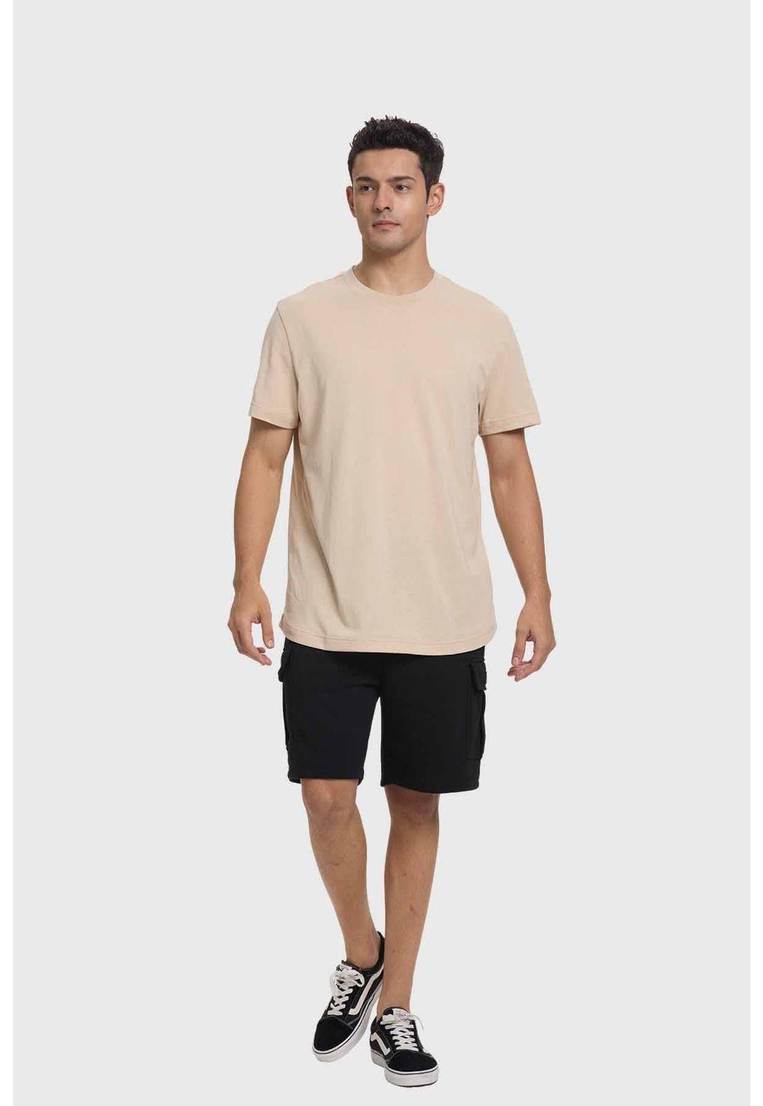Polera Hombre Long Fit Básica Beige-3