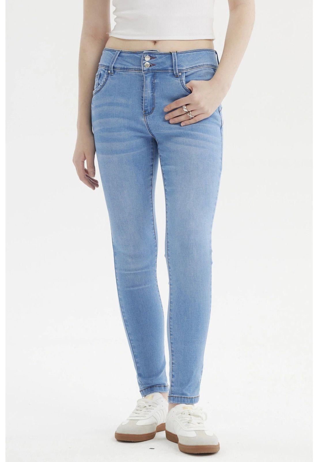 Jeans Mujer Skinny Kim Azul Claro - ll-0