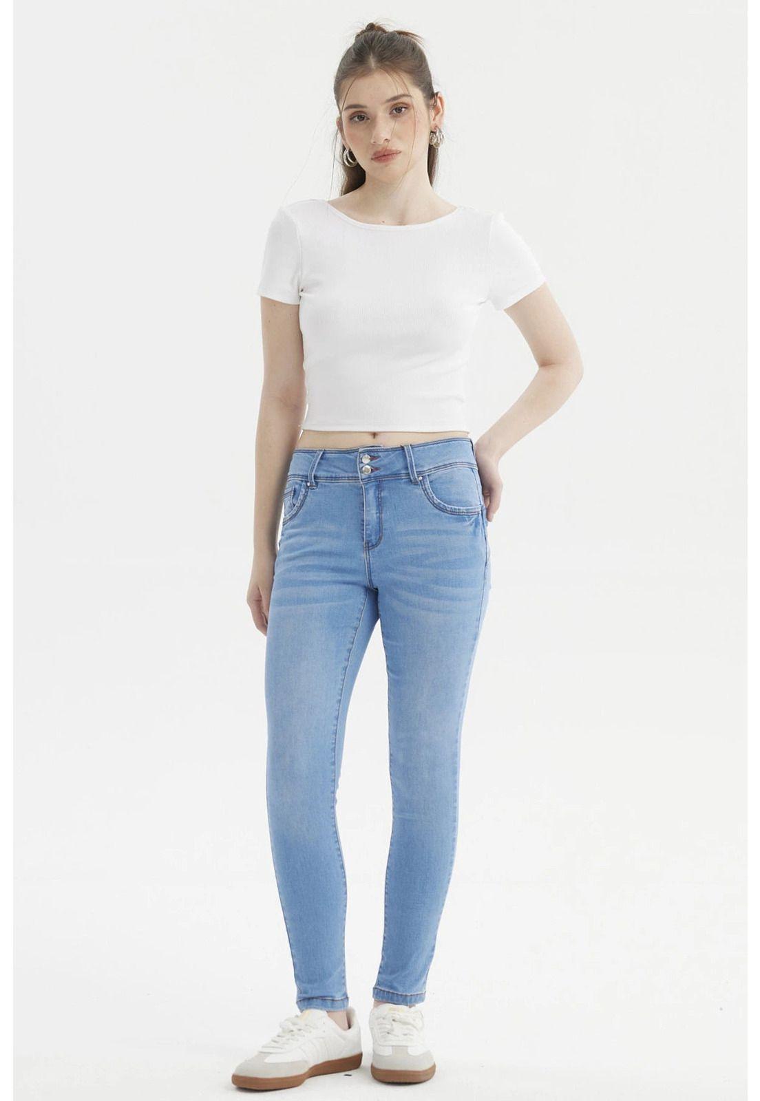 Jeans Mujer Skinny Kim Azul Claro - ll-3