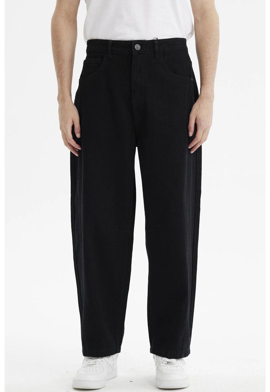Jeans Hombre Baggy Negro-0