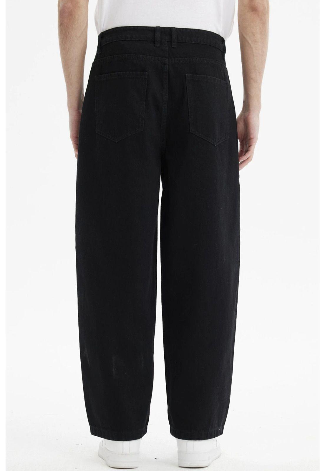 Jeans Hombre Baggy Negro-2