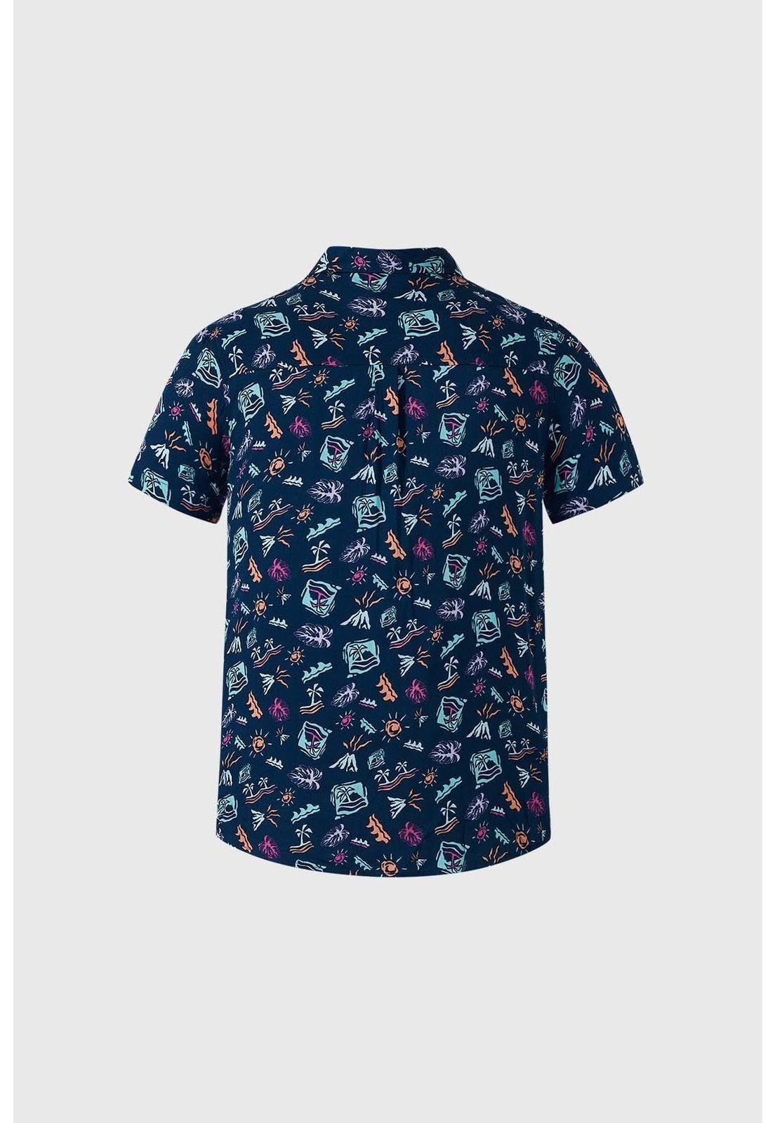 Camisa Niño Print Azul-1