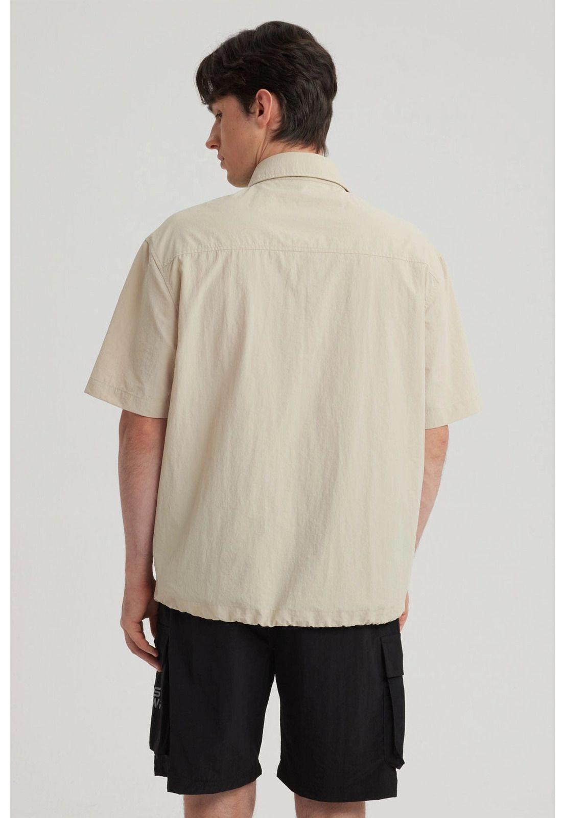 Camisa Hombre Lisa Beige - ll-2