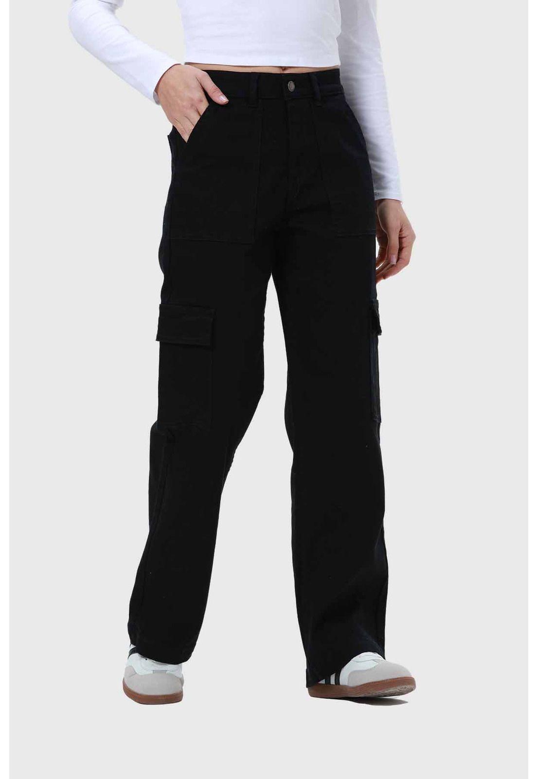 Jeans Mujer Calce Recto Negro - ll-1